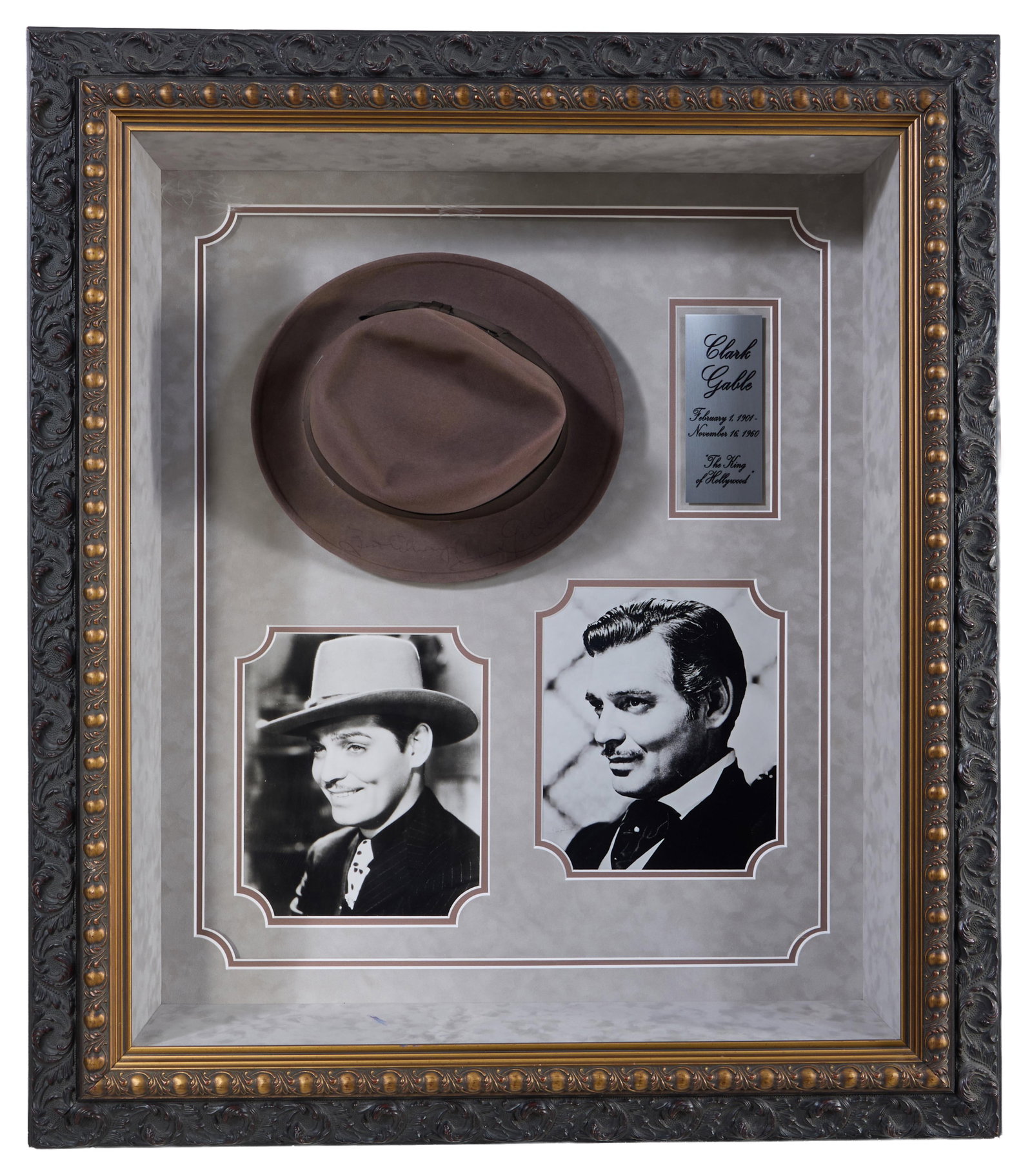 Clark Gable "King of Hollywood" Memorabilia, Overall- H.- 32 in., W.- 28 in., D.- 6 in. (1 of 5)
