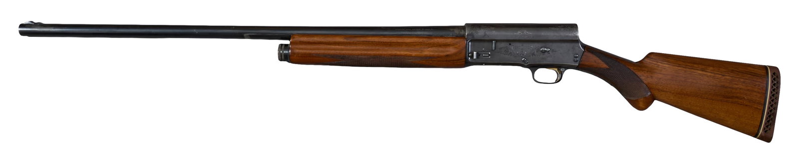 Browning Arms Co. Light Twelve shotgun, L.- Barrel- 28 in.: Browning Arms Co. Light Twelve shotgun, serial # 347100, checkered forearm and pistol grip stock with rubber recoil pad, together with extra barrel and original carrying case, L.- Barrel- 28 in.