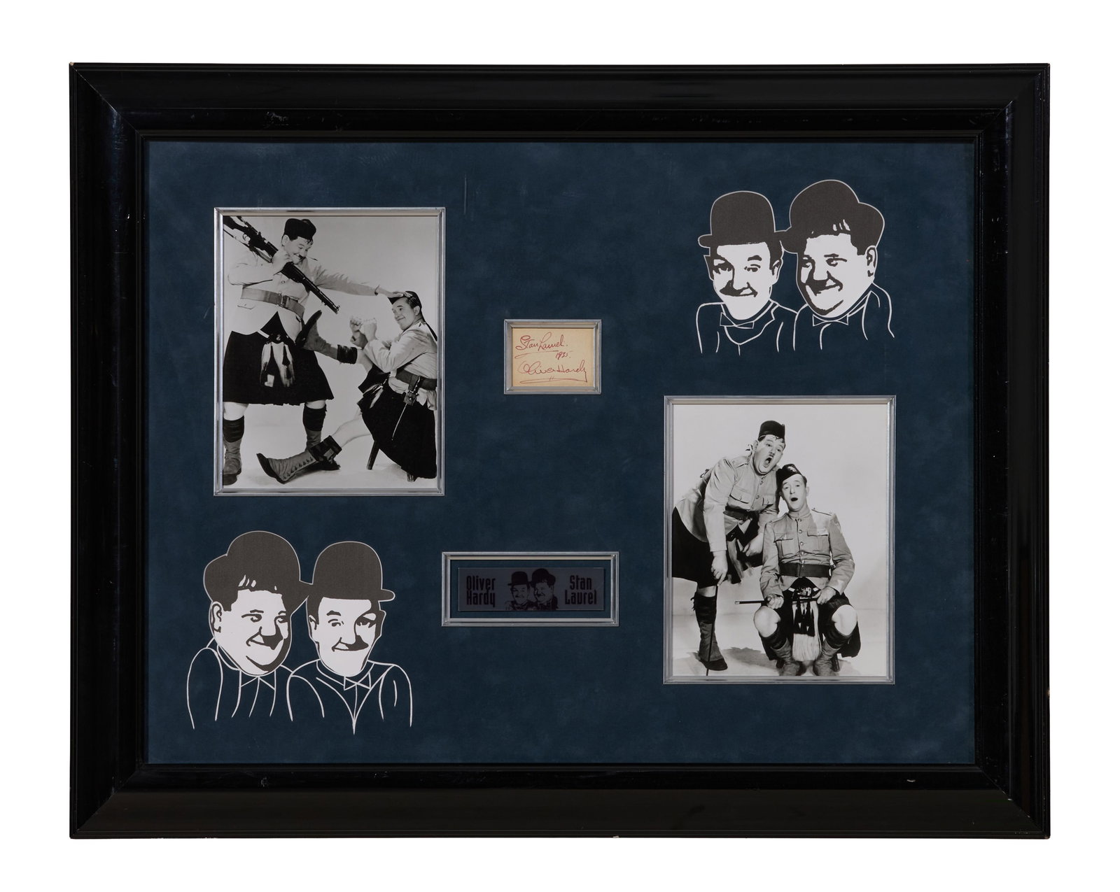 Laurel and Hardy Autographed Memorabilia, Overall- H.- 26 3/4 in., W.- 33 1/2 in. (1 of 6)