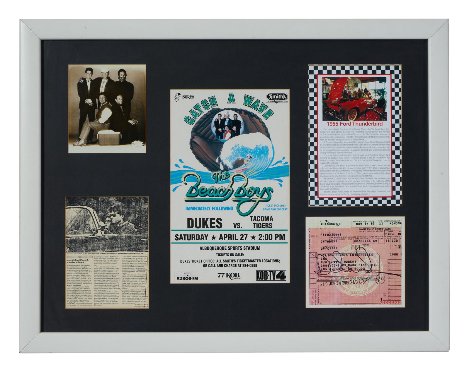 The Beach Boys "Catch a Wave" Memorabilia, Overall- H.- 30 1/4 in., W.- 39 in. (1 of 5)