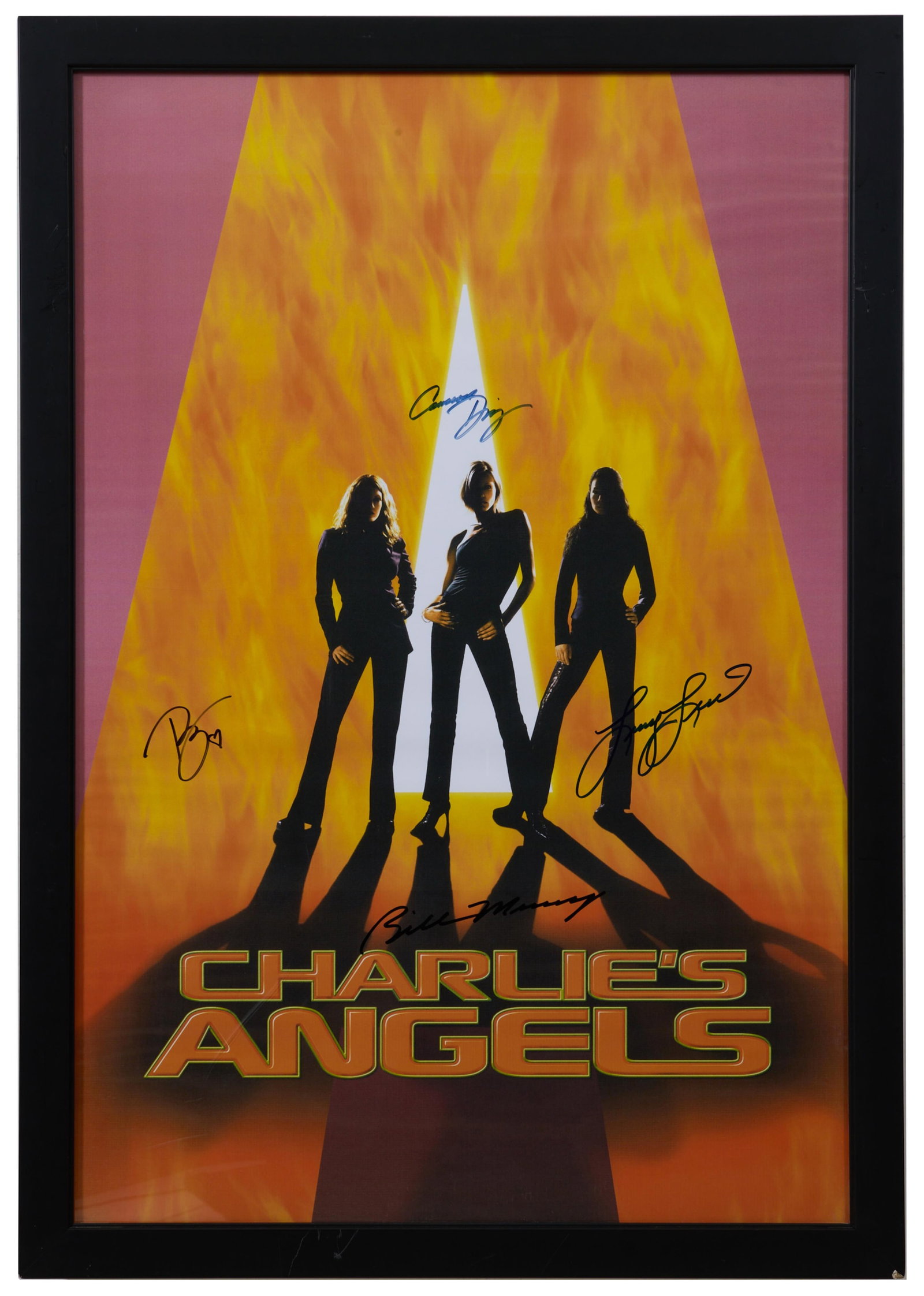 Autographed Memorabilia from "Charlie's Angels," 2000, Overall- H.- 43 1/2 in., W.- 30 1/2 in. (1 of 7)