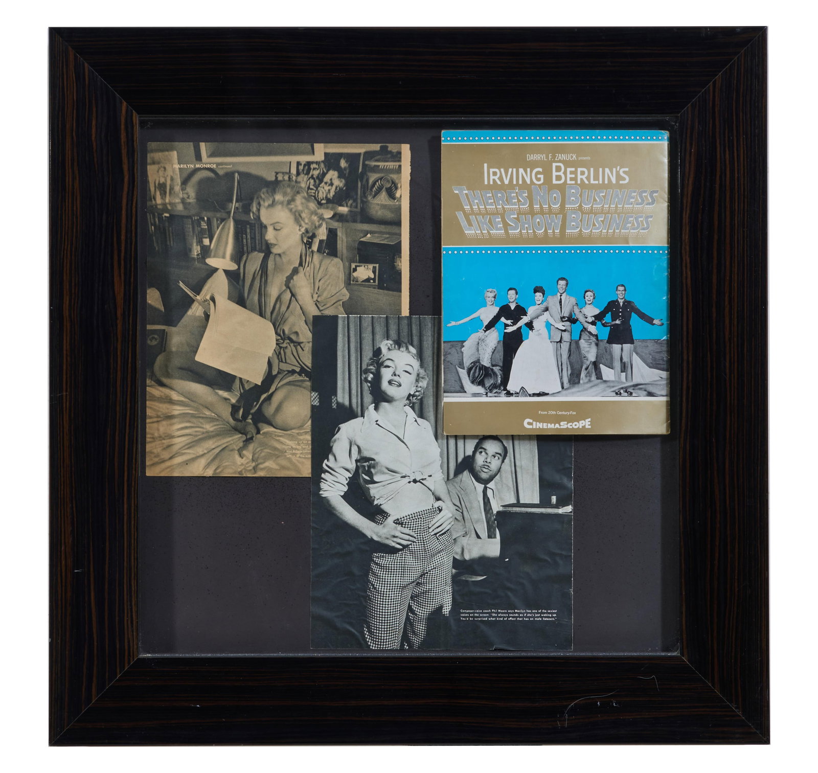Marilyn Monroe Memorabilia from "There's No Business Like Show Business," 1954, after the Music (1 of 3)
