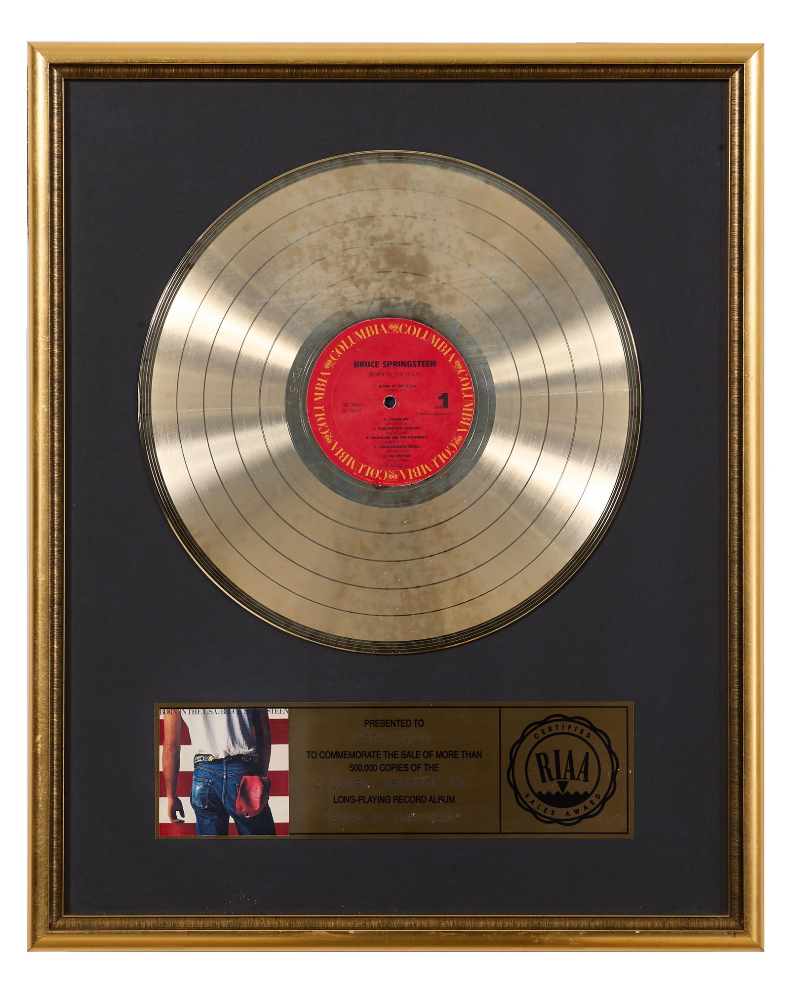 Bruce Springsteen" Born in the USA" Memorabilia, Overall- H.- 21 in., W.- 17 1/4 in. (1 of 5)