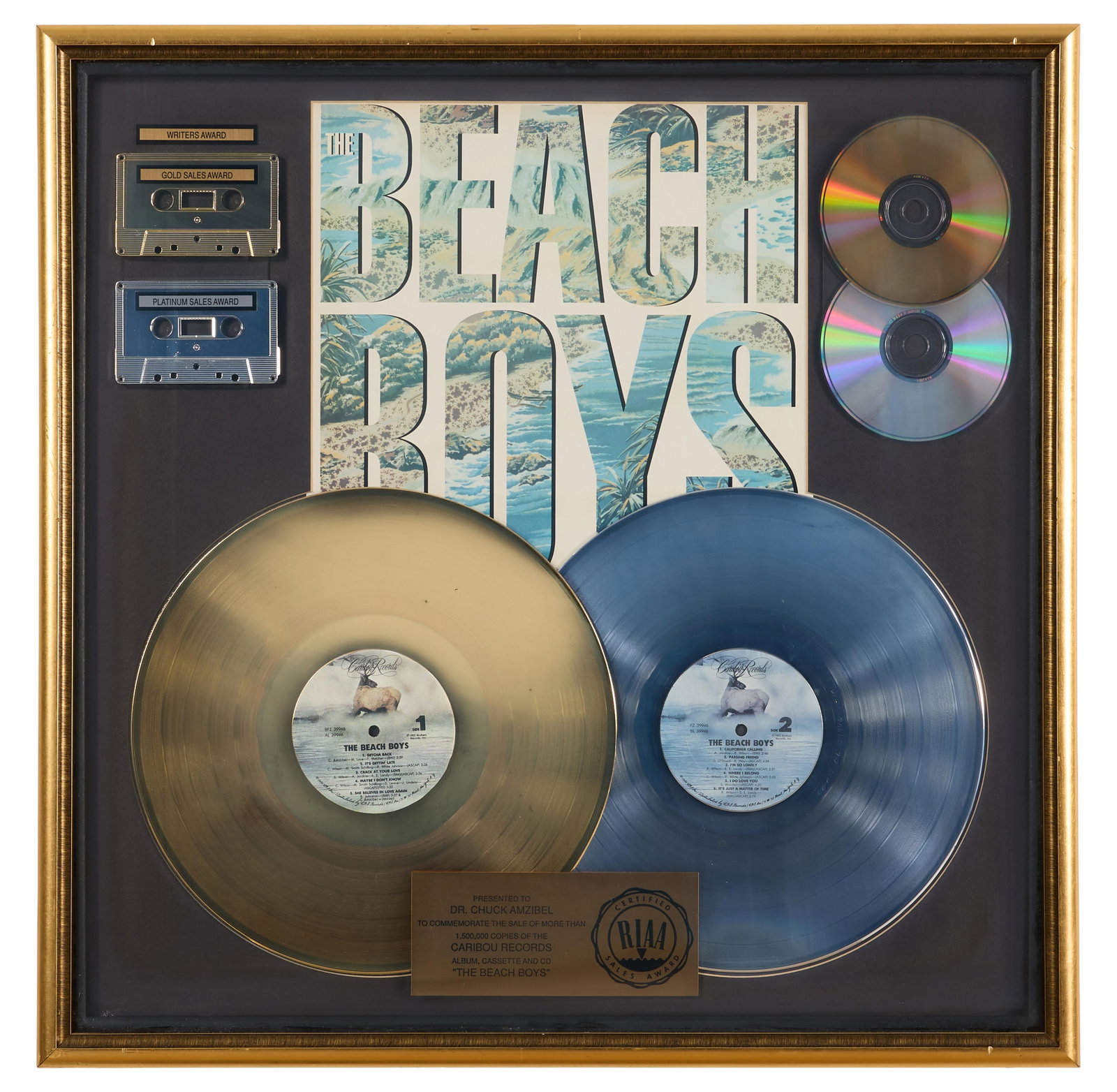 The Beach Boys 1.5 Million Sales Memorabilia, Overall- H.- 27 in., W.- 21 in. (1 of 5)