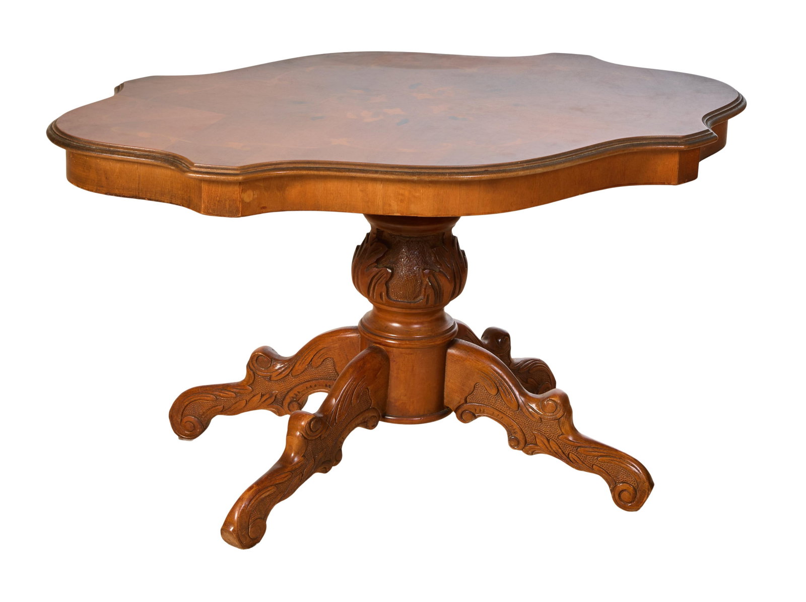 French Napoleon III Style Parquetry Marquetry Low Table, 20th c., H.- 22 1/2 in., W.- 40 in., D.- 24 (1 of 2)