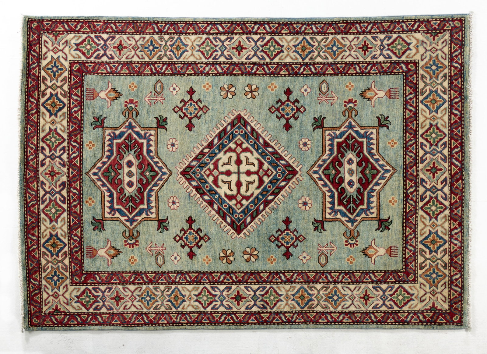 Uzbek Shirvan Carpet, 4' x 5' 10. (1 of 2)