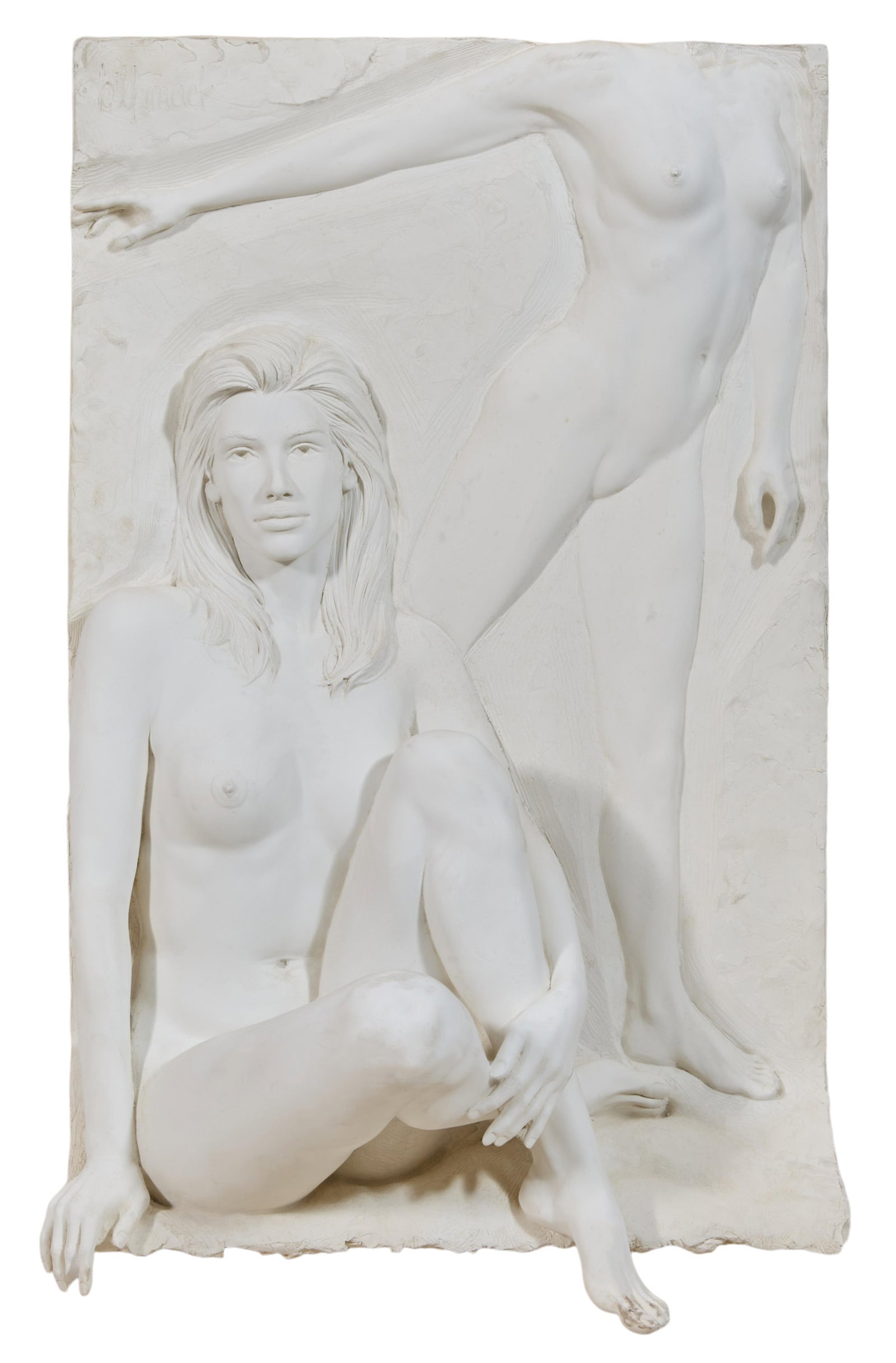 Bill Mack (American/Minnesota, b. 1949), "Illusion," Overall- H.- 48 in., W.- 30 in., D.- 20 in.: Bill Mack (American/Minnesota, b. 1949), "Illusion," bonded sand relief on wood panel, signed upper left, unframed, Overall- H.- 48 in., W.- 30 in., D.- 20 in. Provenance: The Estate of Joseph A.