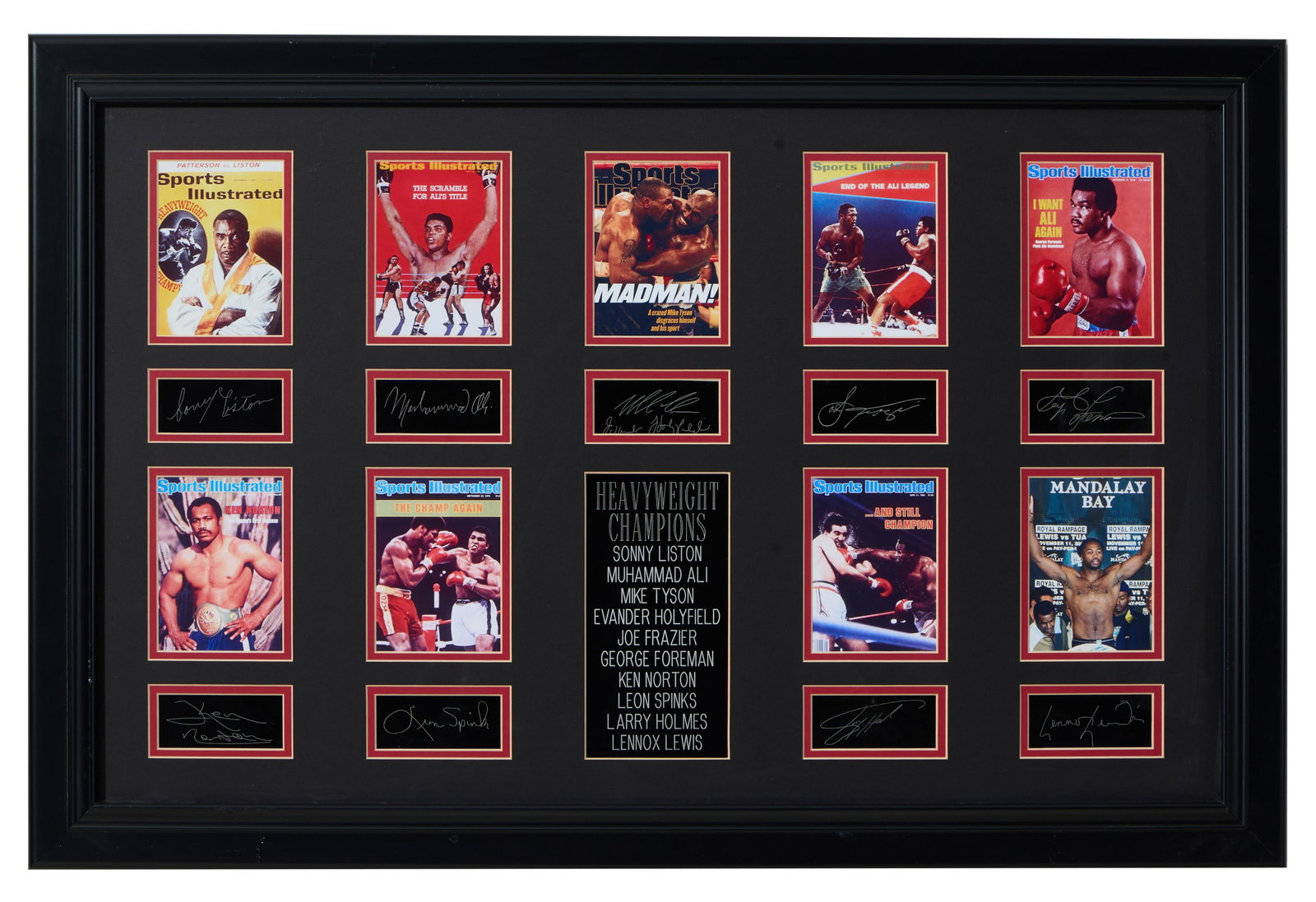 Heavyweight Champions Autographed Sports Memorabilia, Overall- H.- 23 1/2 in., W.- 35 1/4 in. (1 of 5)
