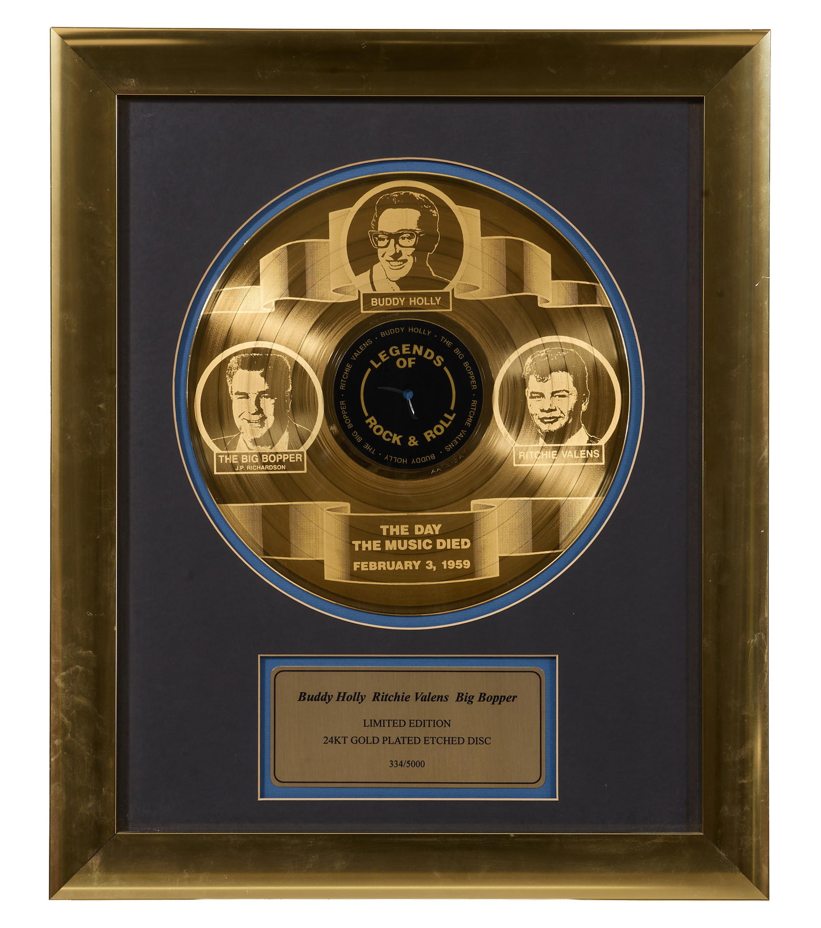 Legends of Rock & Roll, "The Day the Music Died" Memorabilia, Overall- H.- 23 1/4 in., W.- 19 in. (1 of 4)