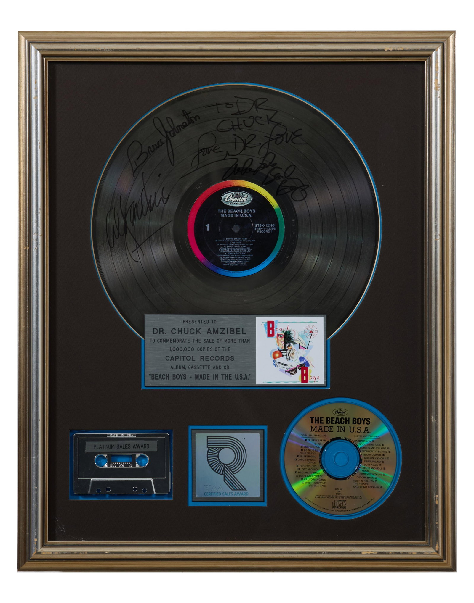 The Beach Boys "Made in the U.S.A." Autographed Memorabilia, Overall- H.- 22 in., W.- 18 in. (1 of 5)