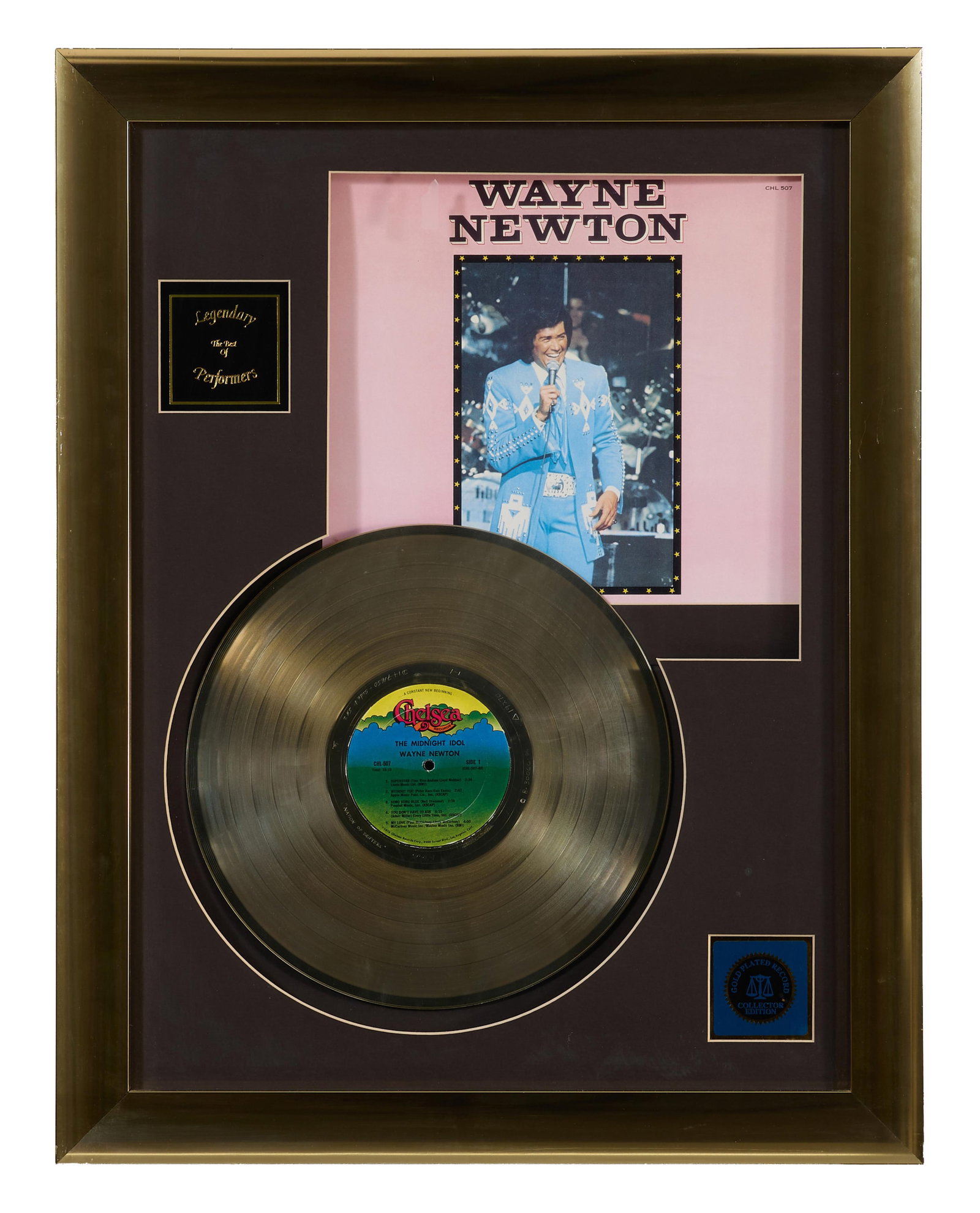 Wayne Newton "The Midnight Idol" Memorabilia, Overall- H.- 27 in., W.- 21 in. (1 of 6)