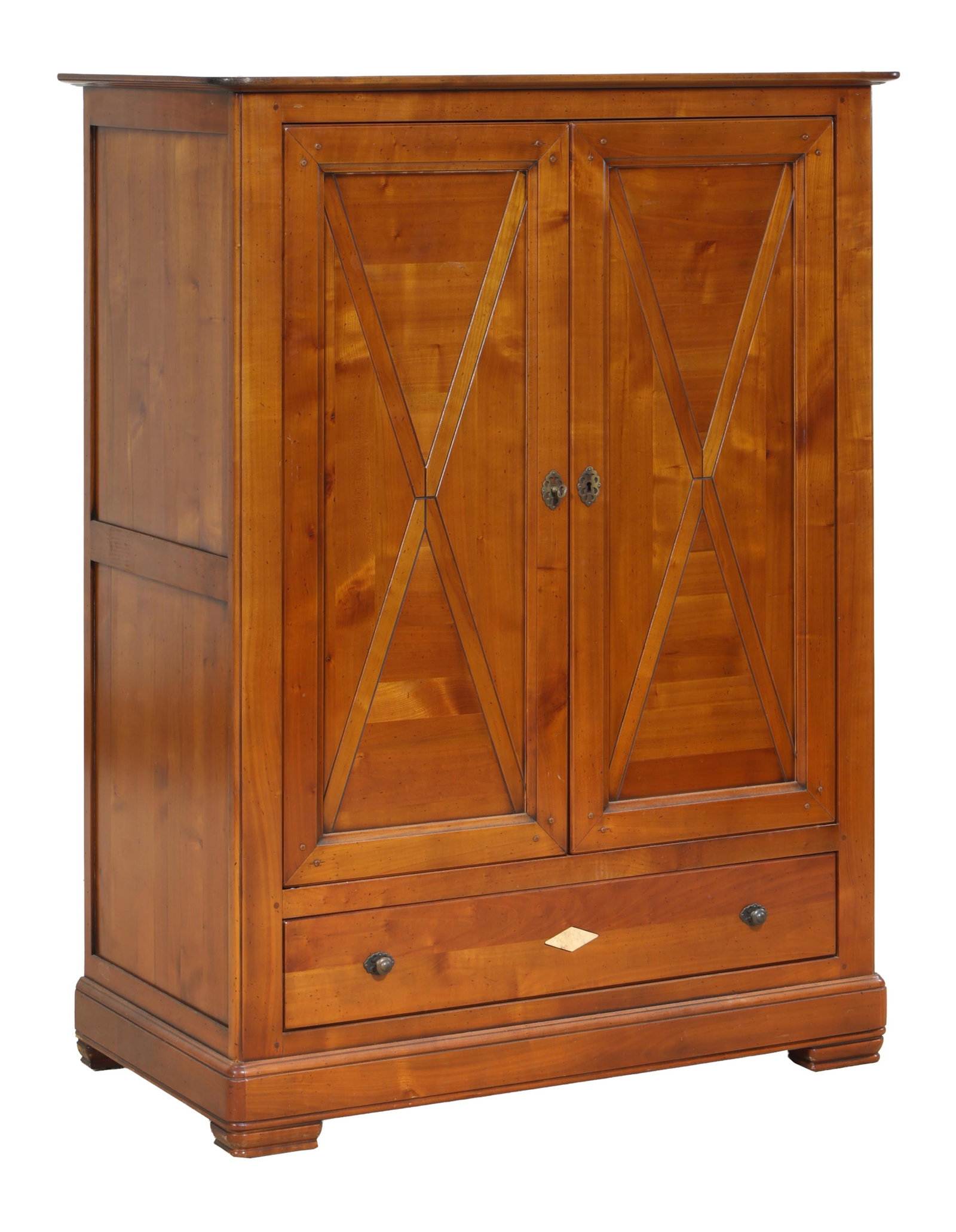 Directoire Inspired Inlaid Walnut Petite Armoire, 20th/21st c., H.- 59 1/4 in., W.- 45 in., D.- 24 (1 of 1)