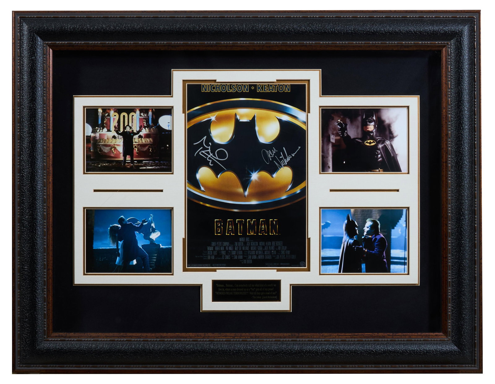 Michael Keaton and Jack Nicholson Autographed Memorabilia from "Batman" (1989), Overall- H.- 32 1/2 (1 of 9)