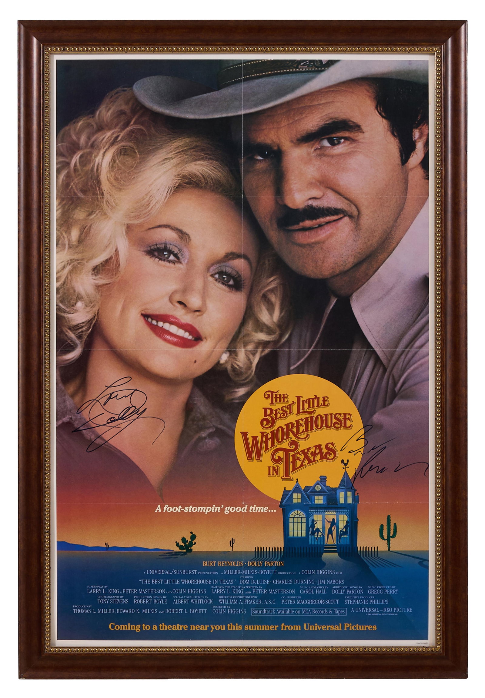 Autographed Memorabilia from "The Best Little Whorehouse in Texas" (1982), Overall- H.- 44 in., W.- (1 of 5)