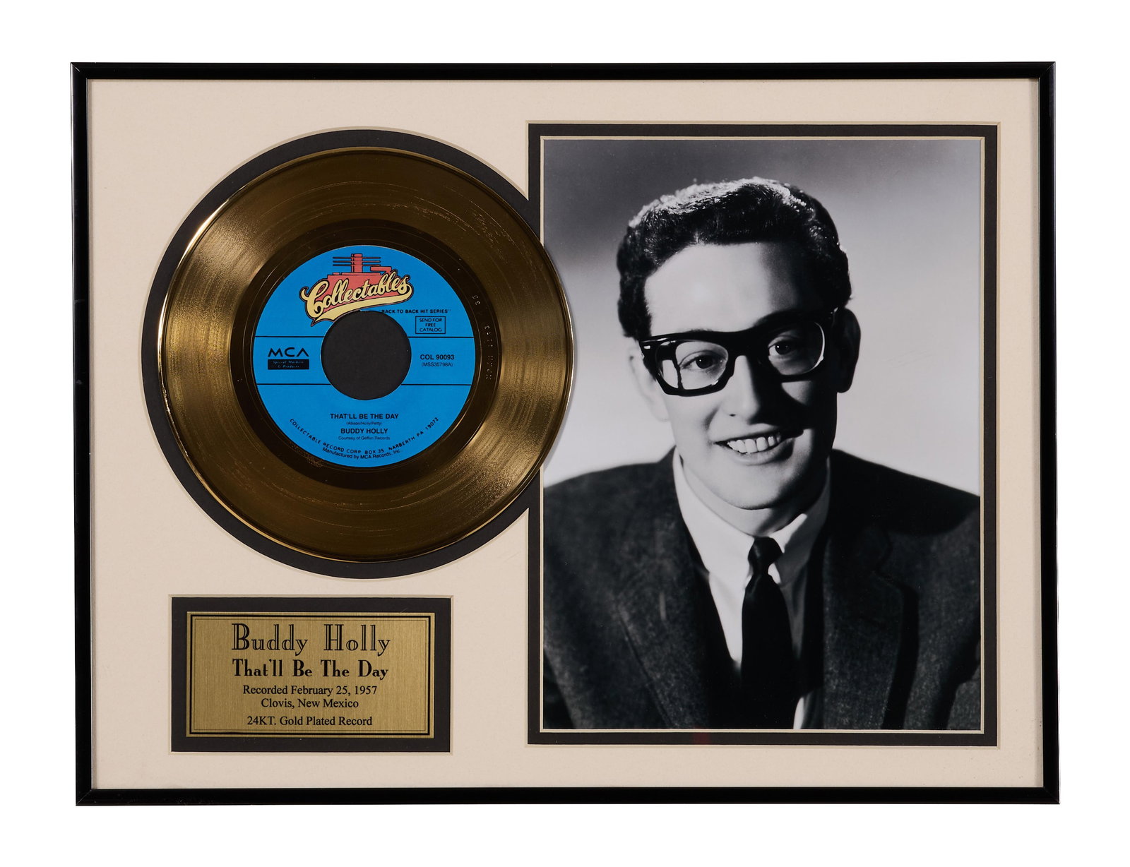 Buddy Holly "That'll Be the Day" Memorabilia, Overall- H.- 12 1/4 in., W.- 16 1/4 in. (1 of 8)