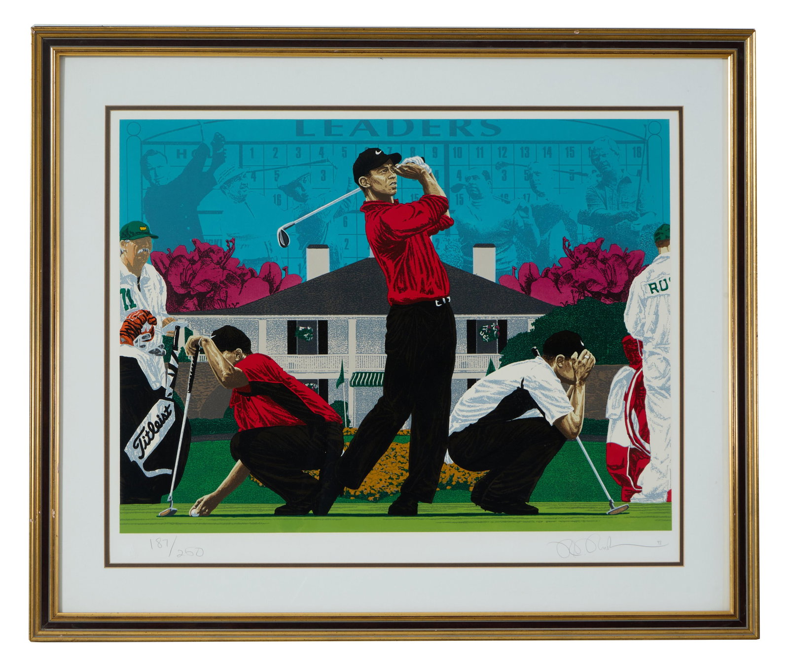 Rick Rush (American, b. 1946), "Masters of Augusta," 1998, Sight- H.- 24 1/4 in., W.- 31 in., (1 of 5)