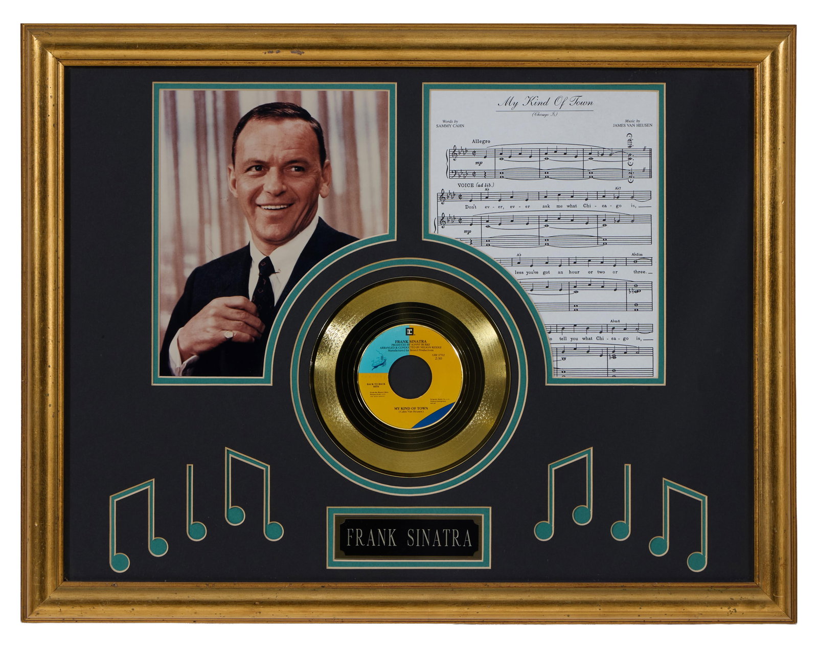 Frank Sinatra "My Kind of Town" Memorabilia, Overall- H.- 20 3/4 in., W.- 26 3/4 in. (1 of 4)