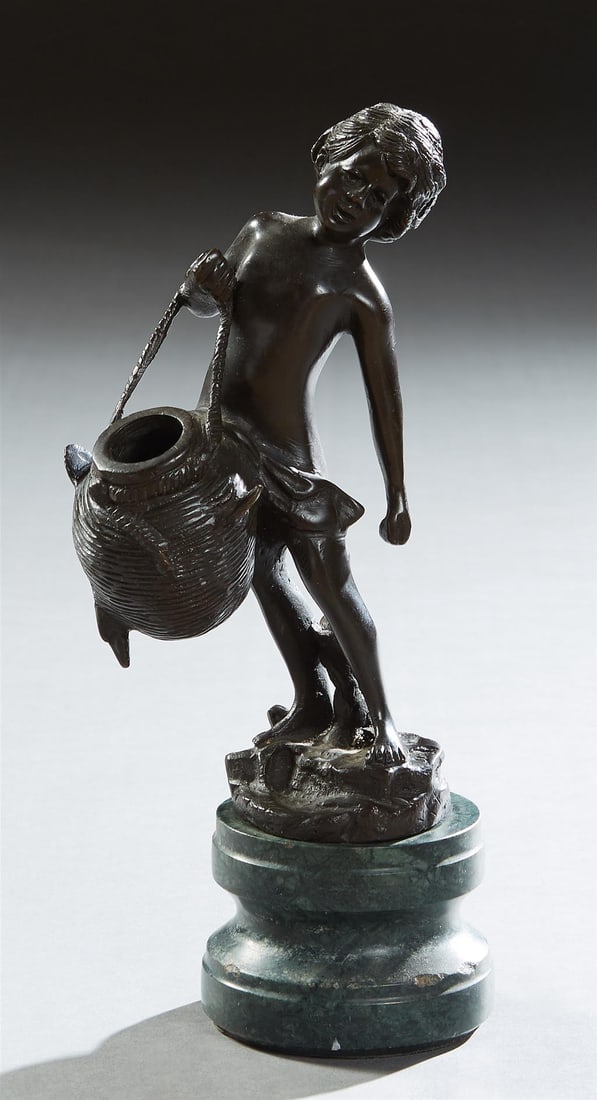 After Auguste Moreau (French), "The Water Bearer," 20th c., H.- 11 3/4 in., W.- 6 in., D.- 4 in. (1 of 1)