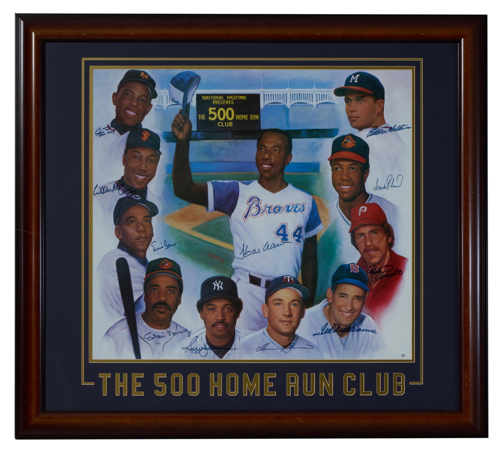 "The 500 Home Run Club" Autographed Memorabilia, Overall- H.- 36 1/2 in., W.- 40 1/4 in. (1 of 6)