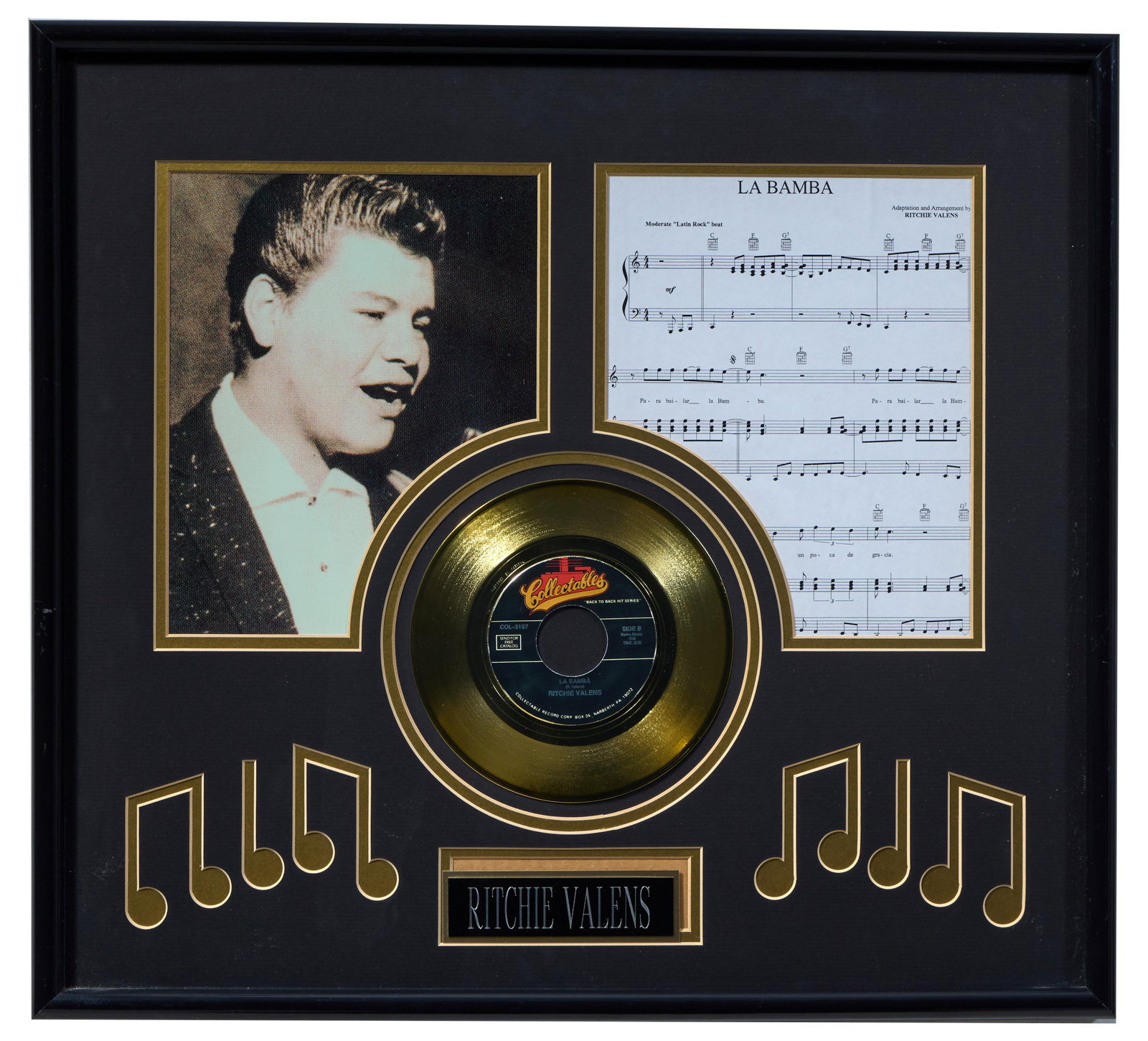 Ritch Valens "La Bamba" Memorabilia, Overall- H.- 21 in., W.- 23 in. (1 of 5)