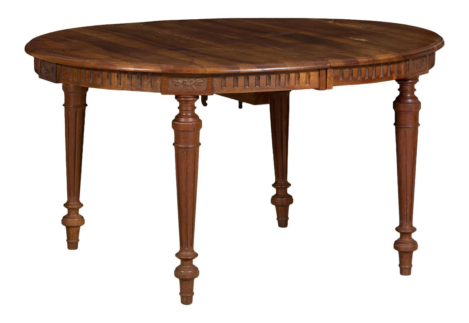 French Louis XVI Style Dining Table, late 20th c., H.- 28 1/4 in., W.- 54 in., D.- 45 in. (1 of 1)