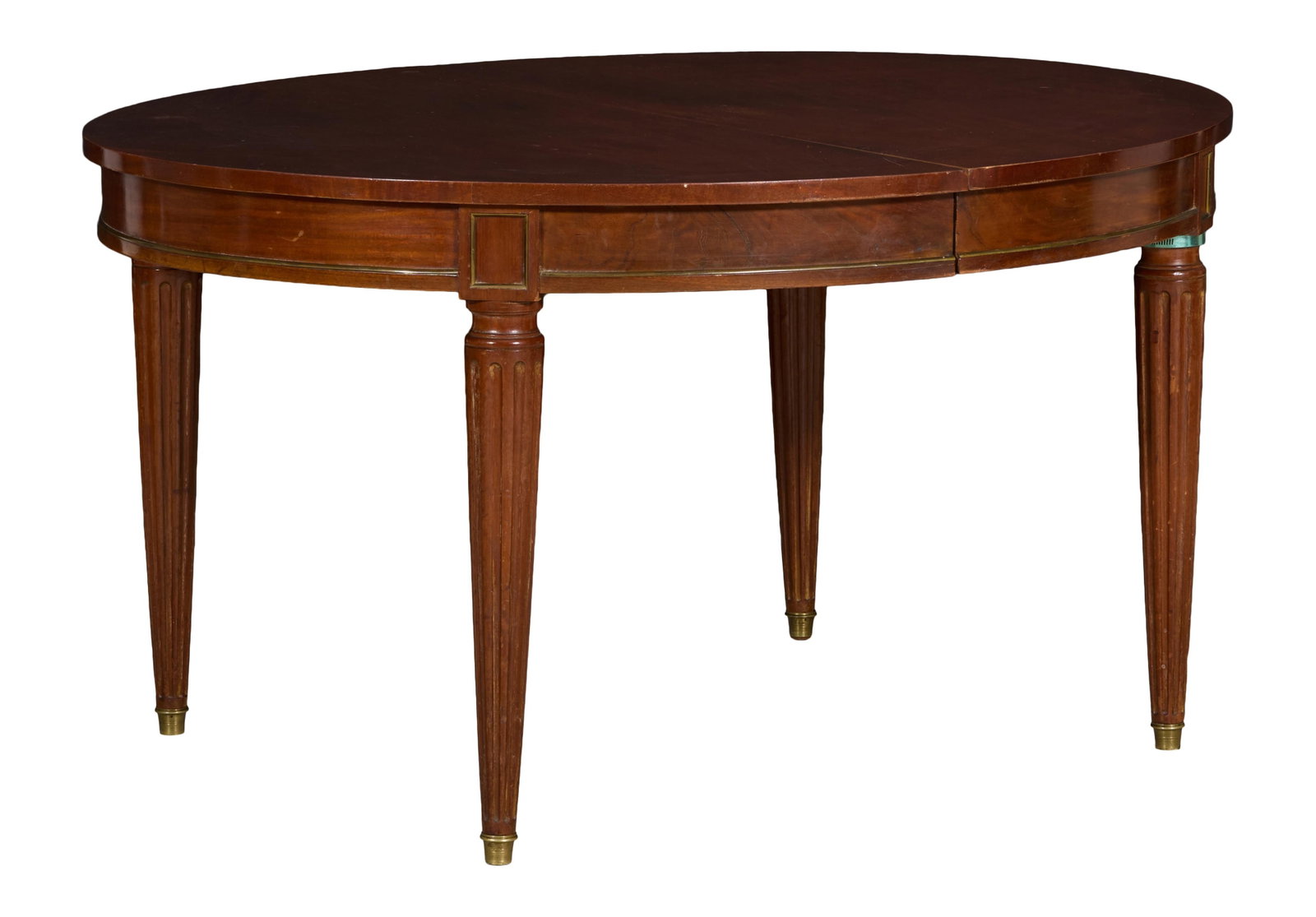 French Louis XVI Style Walnut Dining Table, 20th c., H.- 29 1/4 in., W.- 48 in., D.- 56 in. (1 of 1)
