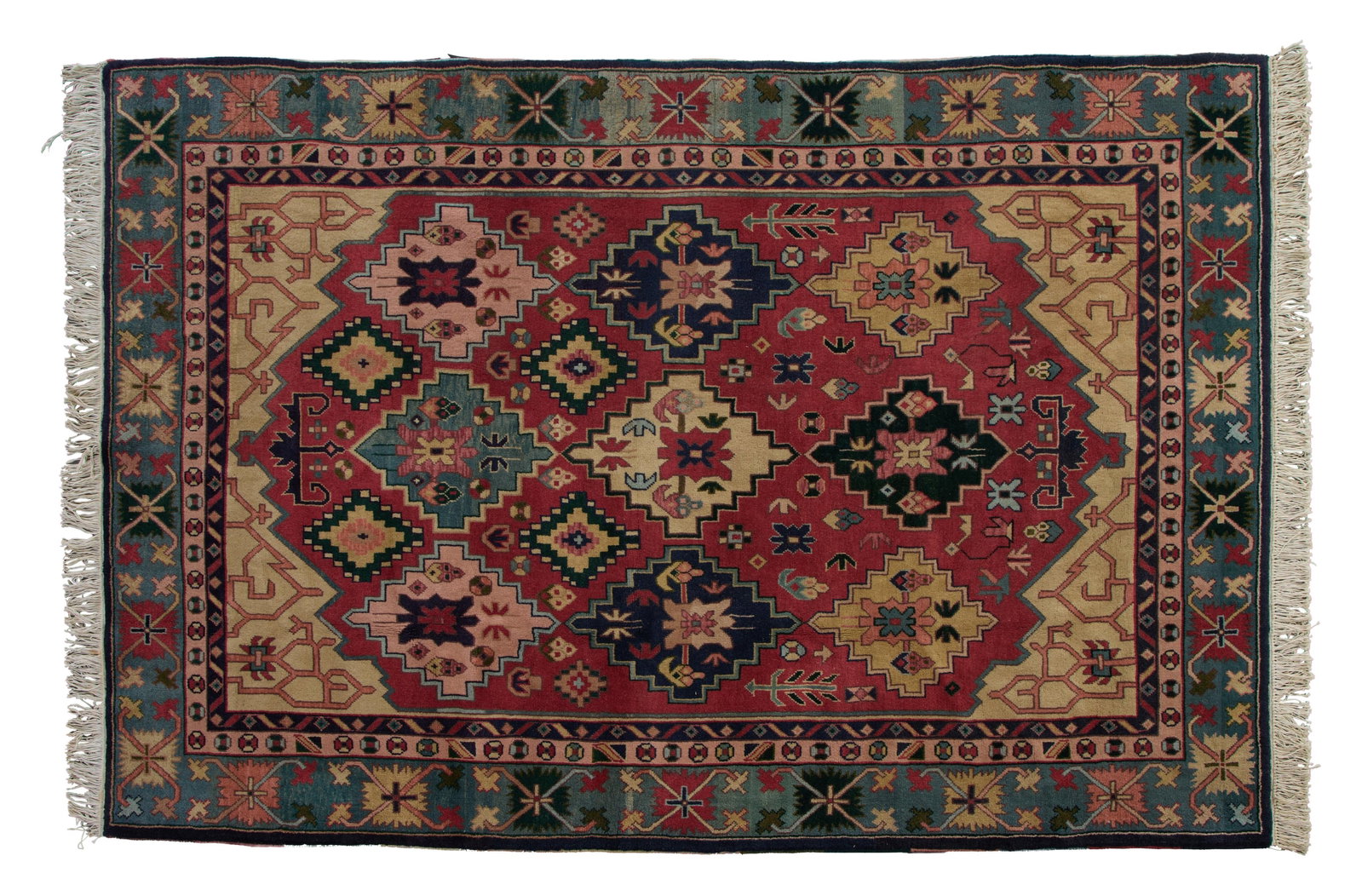 Caucasian Tribal Carpet, 6' x 8 ' 8. (1 of 2)