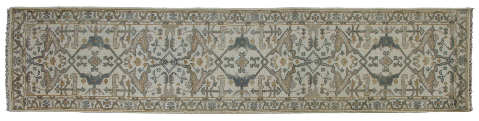 Turkish Angora Oushak Runner, 2' 8 x 11' 8. (1 of 2)