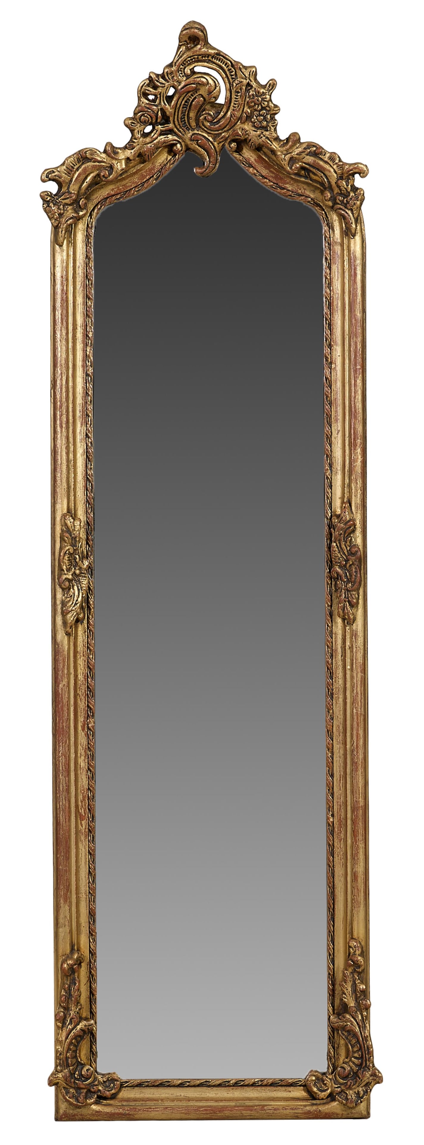 Rococo Style Pier Mirror, 21st c., H.- 68 in., W.- 20 in. (1 of 1)