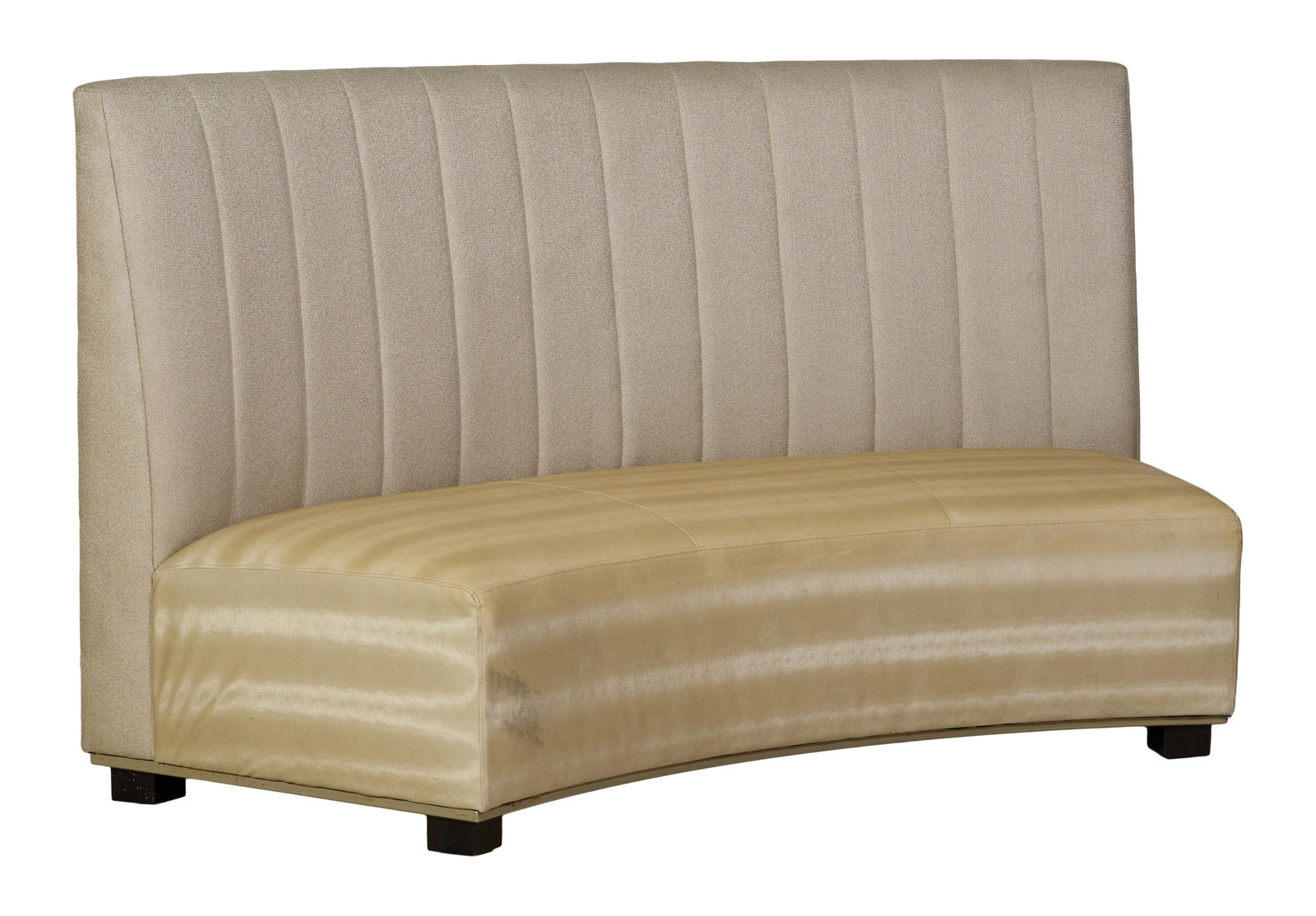 Modern Channel Upholstered Banquette, 20th/21st c., H.- 43 in., W.- 80 in., D.- 28 1/2 in. (1 of 2)