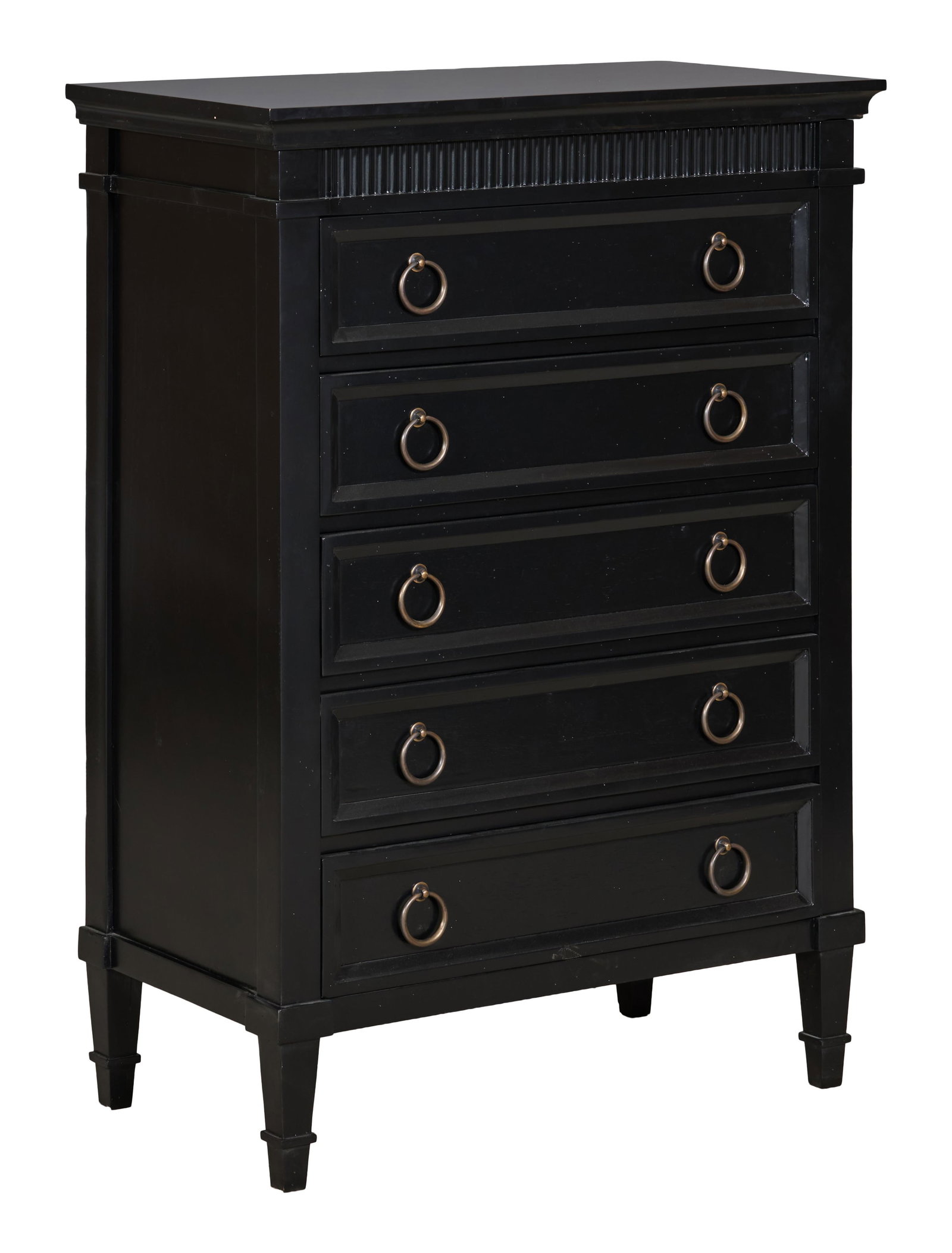 Louis XVI Inspired Polychromed Dressing Chest, 21st c., H.- 50 1/4 in., W.- 36 in., D.- 19 1/2 in. (1 of 1)
