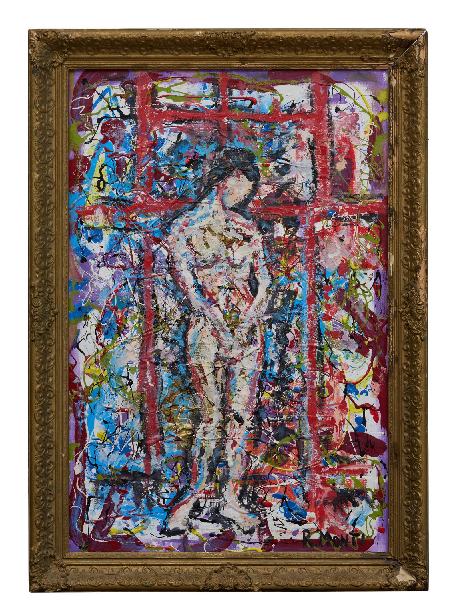 Rocco Monticolo (Italian/American, b. 1931), "Nude Abstraction before a Window," H.- 36 in., W.- 24 (1 of 4)