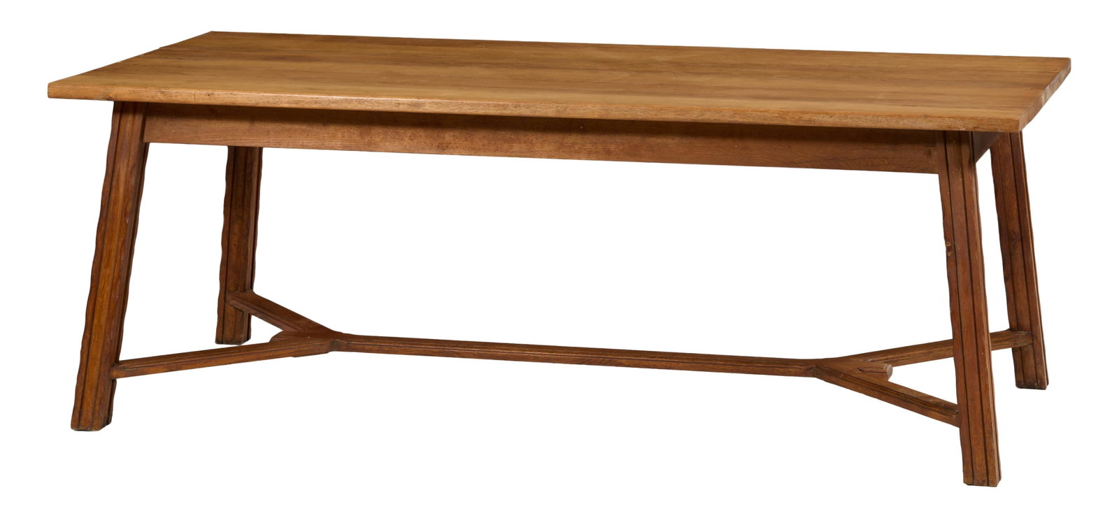 French Provincial Cherry Farm Table, 20th c., H.- 28 1/2 in., W.- 78 in., D.- 38 in. (1 of 1)