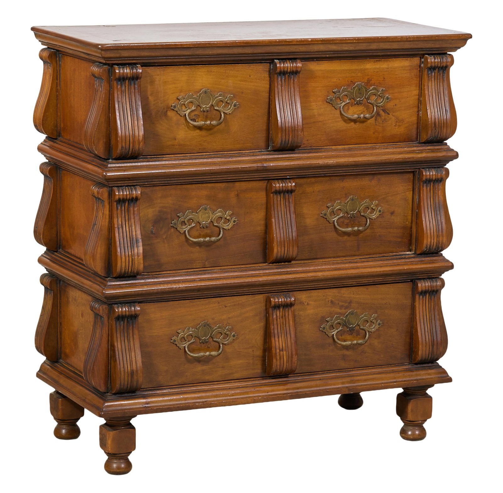 Italian Carved Walnut Chest of Drawers, 20th c., H.- 34 in., W.- 32 1/4 in., D.- 15 in. (1 of 1)