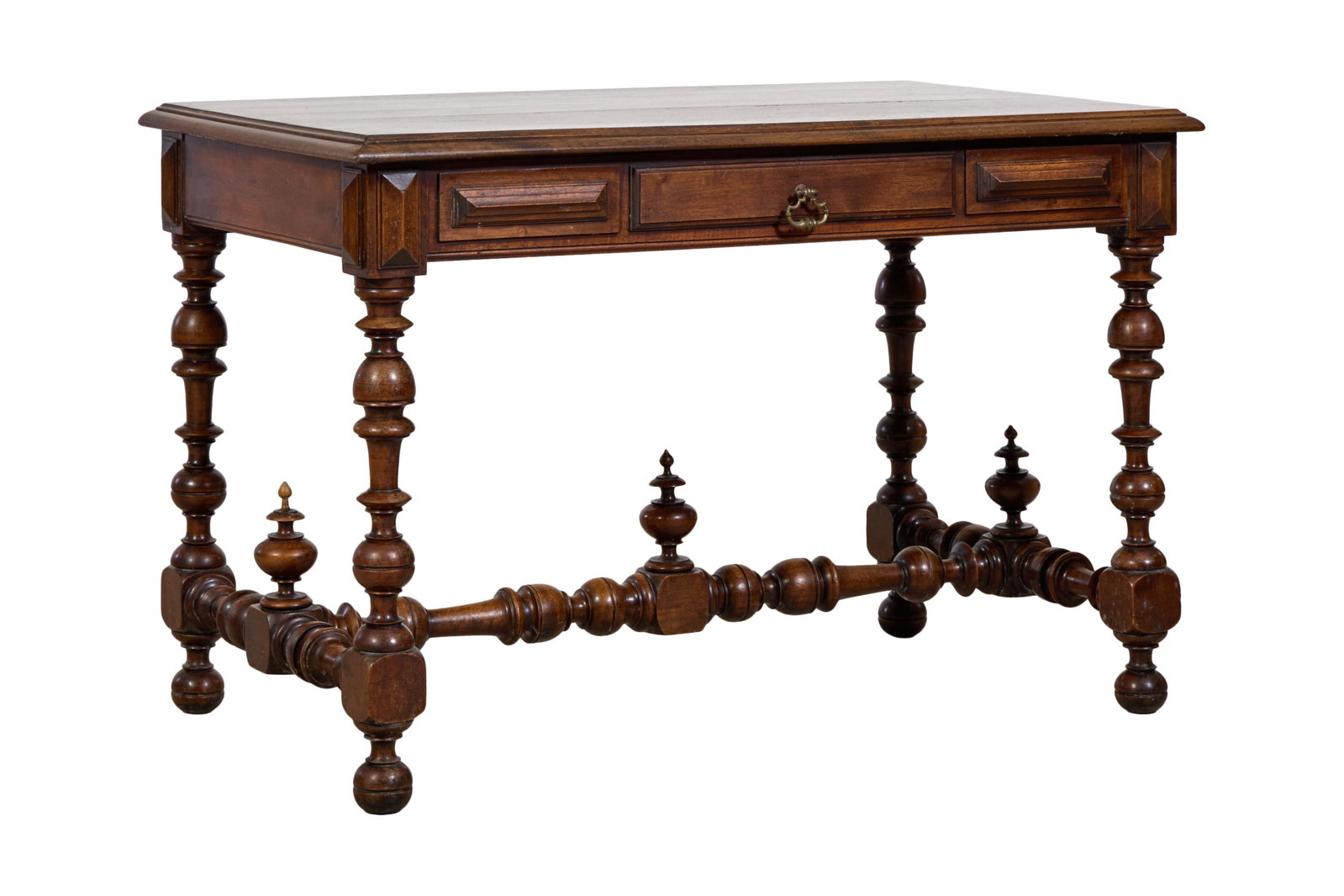 French Louis XIII Style Walnut Writing Desk, late 19th c., H.- 30 in., W.- 45 1/2 in., D.- 27 in. (1 of 1)