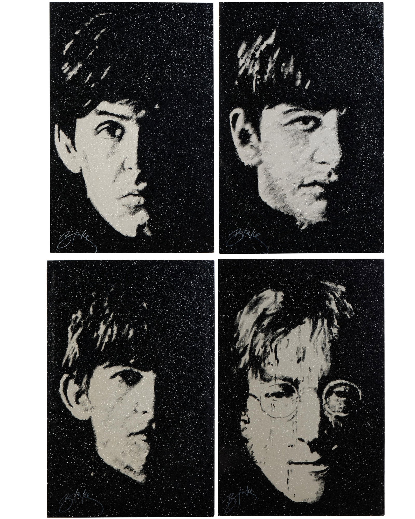 Blake Ballard (American, 21st Century), "The Beatles - Paul, Ringo, George, and John," 2012, Each- (1 of 16)