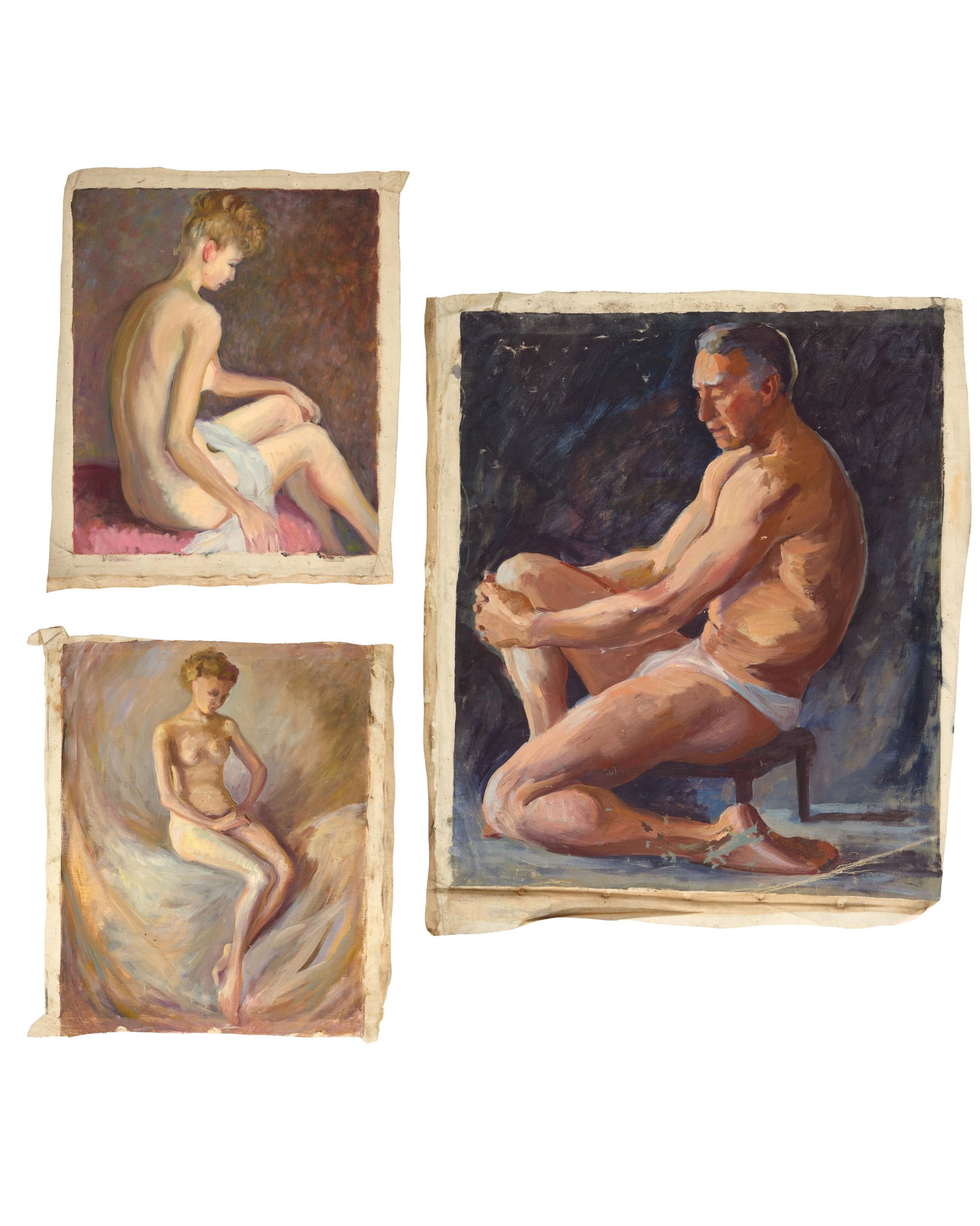 Genevieve Southerland (American/Alabama/Pennsylvania, 1895-1953), Three Nude Studies, Largest- H.- (1 of 7)
