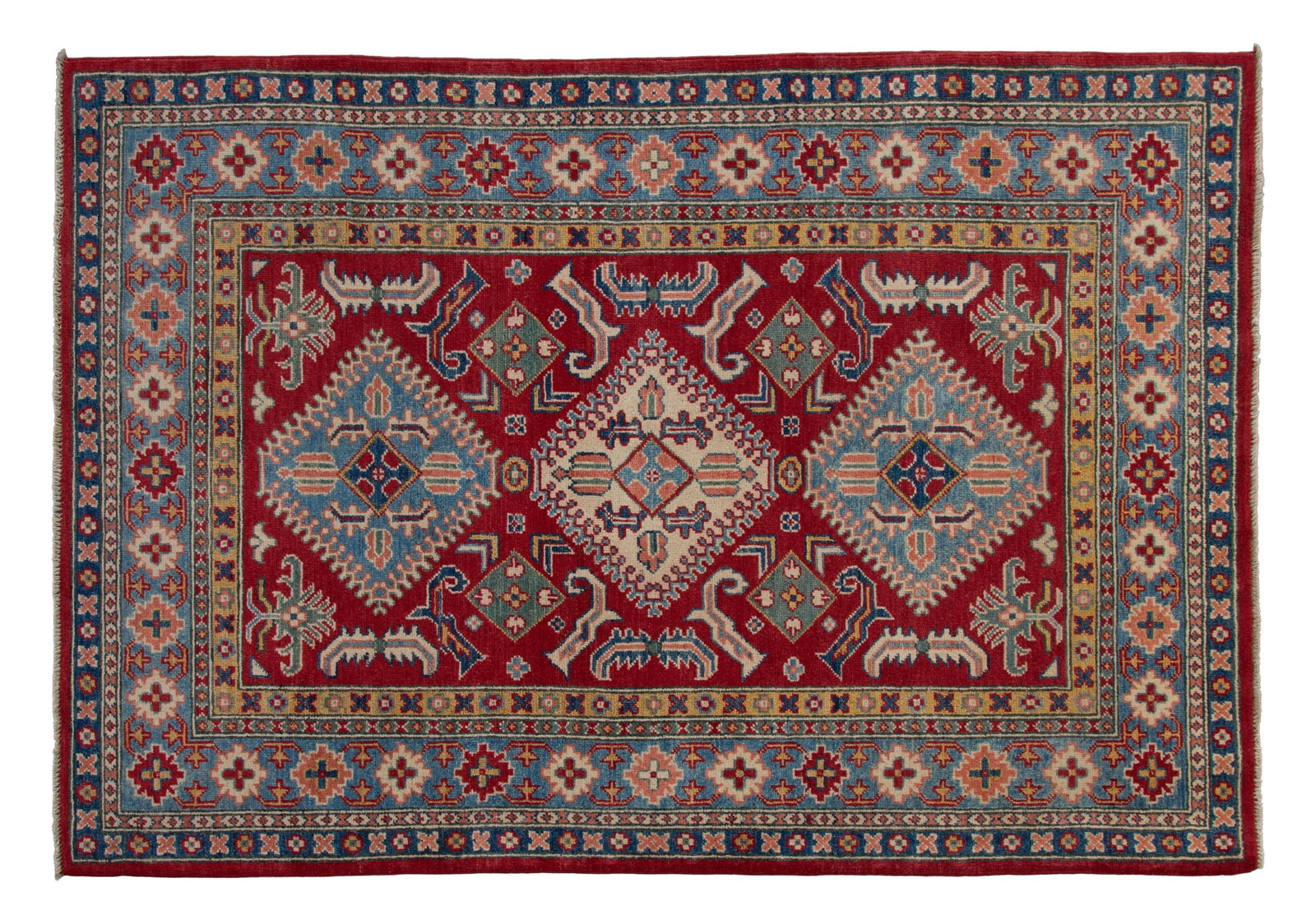 Uzbek Kazak Carpet, 4' 1 x 6'.: Uzbek Kazak Carpet, 4' 1 x 6'.