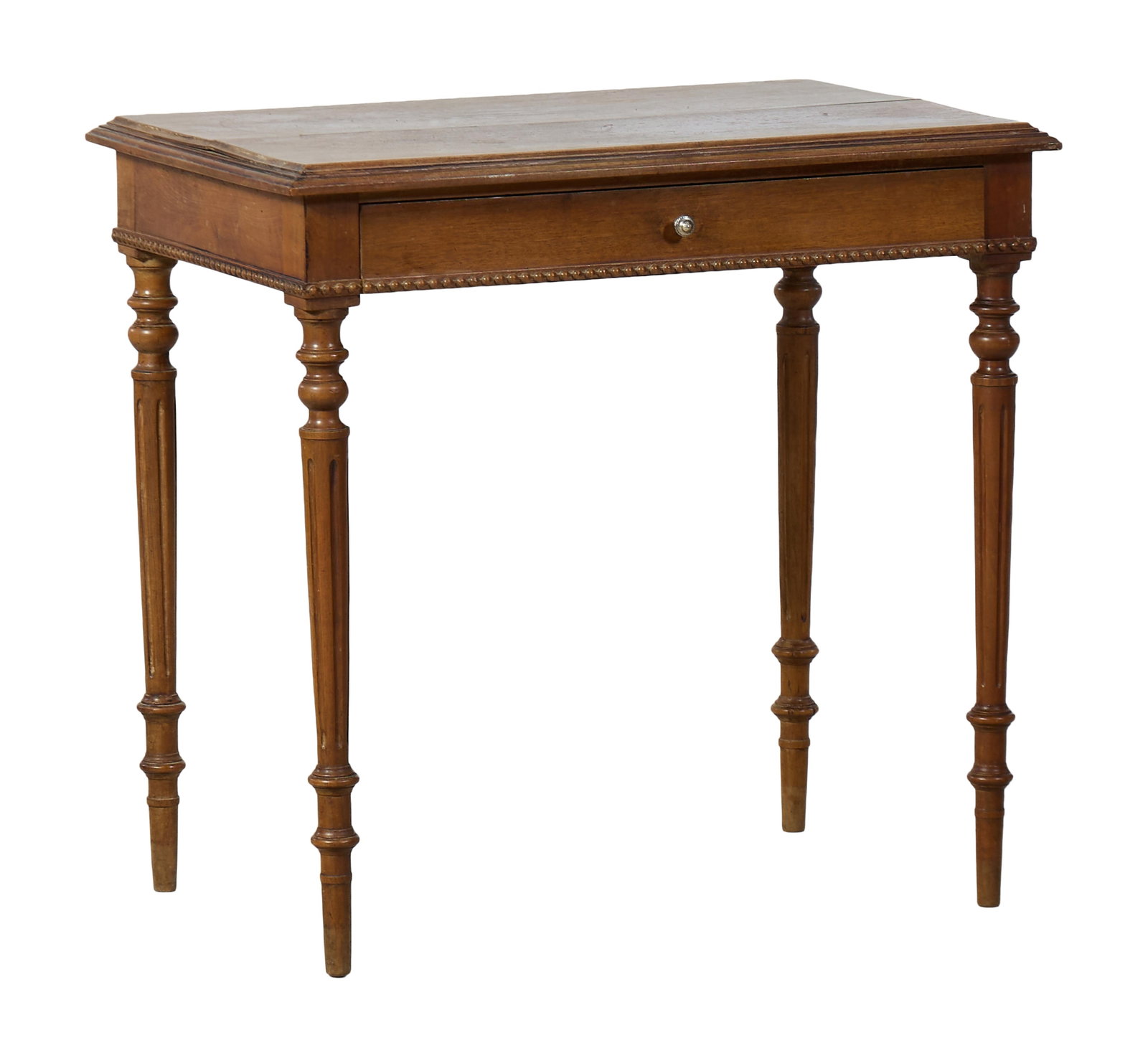 French Louis XVI Style Walnut Writing Desk, late 19th c., H.- 29 in., W.- 29 5/8 in., D.- 20 in. (1 of 1)