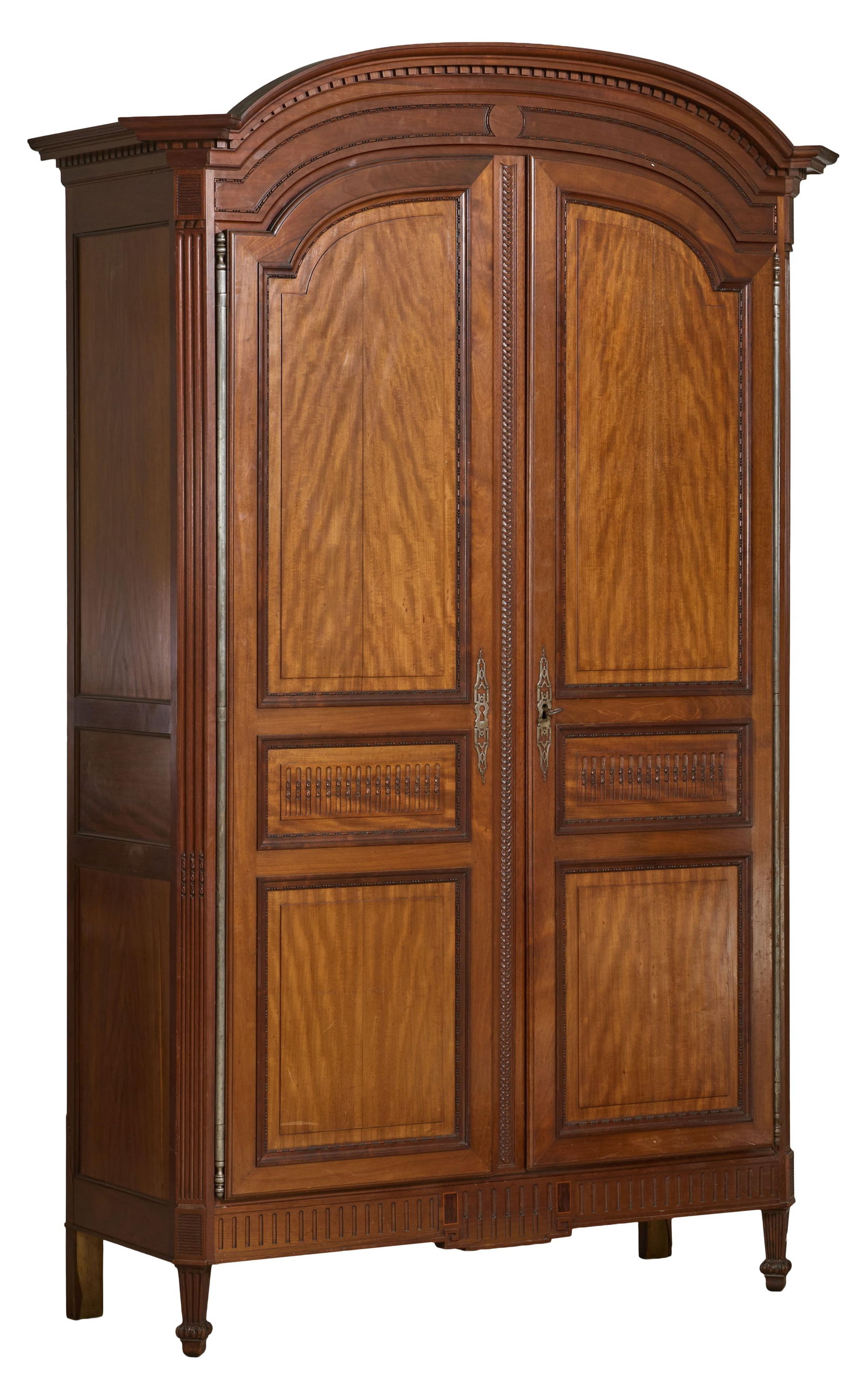 French Louis XVI Style Walnut Armoire, late 19th c., H.- 105 in., W.- 69 in., D.- 27 1/2 in. (1 of 1)