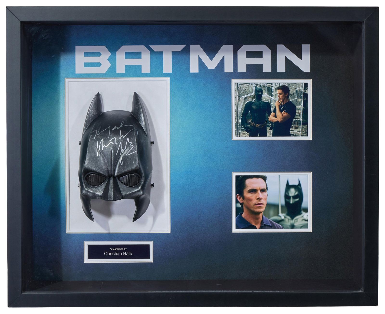 Batman Autographed Memorabilia from the "Dark Knight Trilogy," Overall- H.- 26 in., W.- 31 7/8 in. (1 of 5)