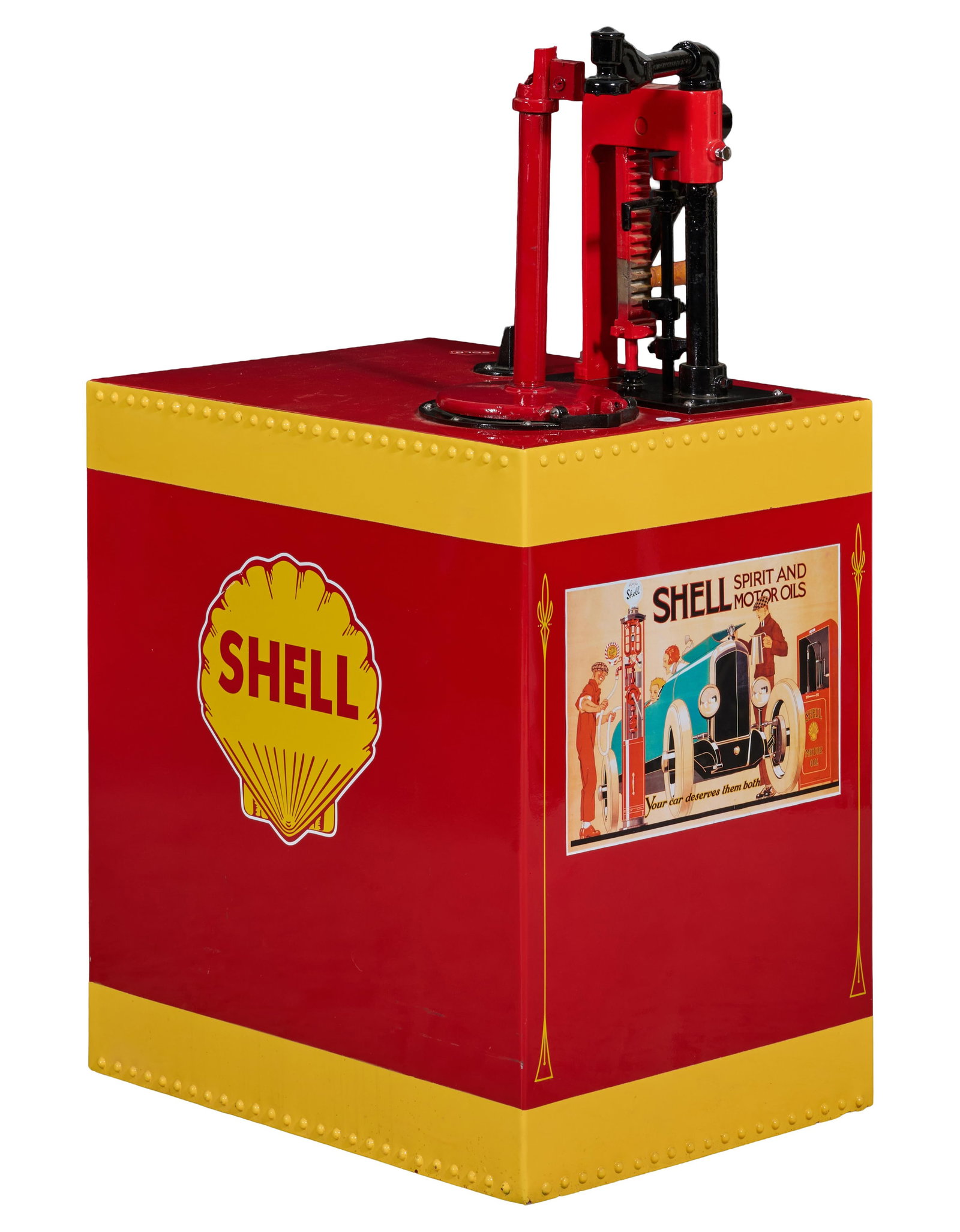 Shell Station Oil Lubester Pump, mid 20th c., H.- 46 in., W.- 21 in., D.- 27 1/2 in. (1 of 2)