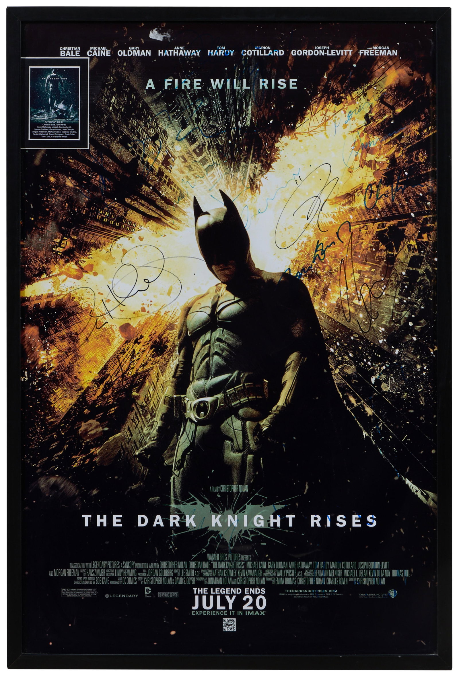 Batman "The Dark Knight Rises" Memorabilia, 2012, Framed- H.- 36 3/4 in., W.- 24 3/4 in. (1 of 7)