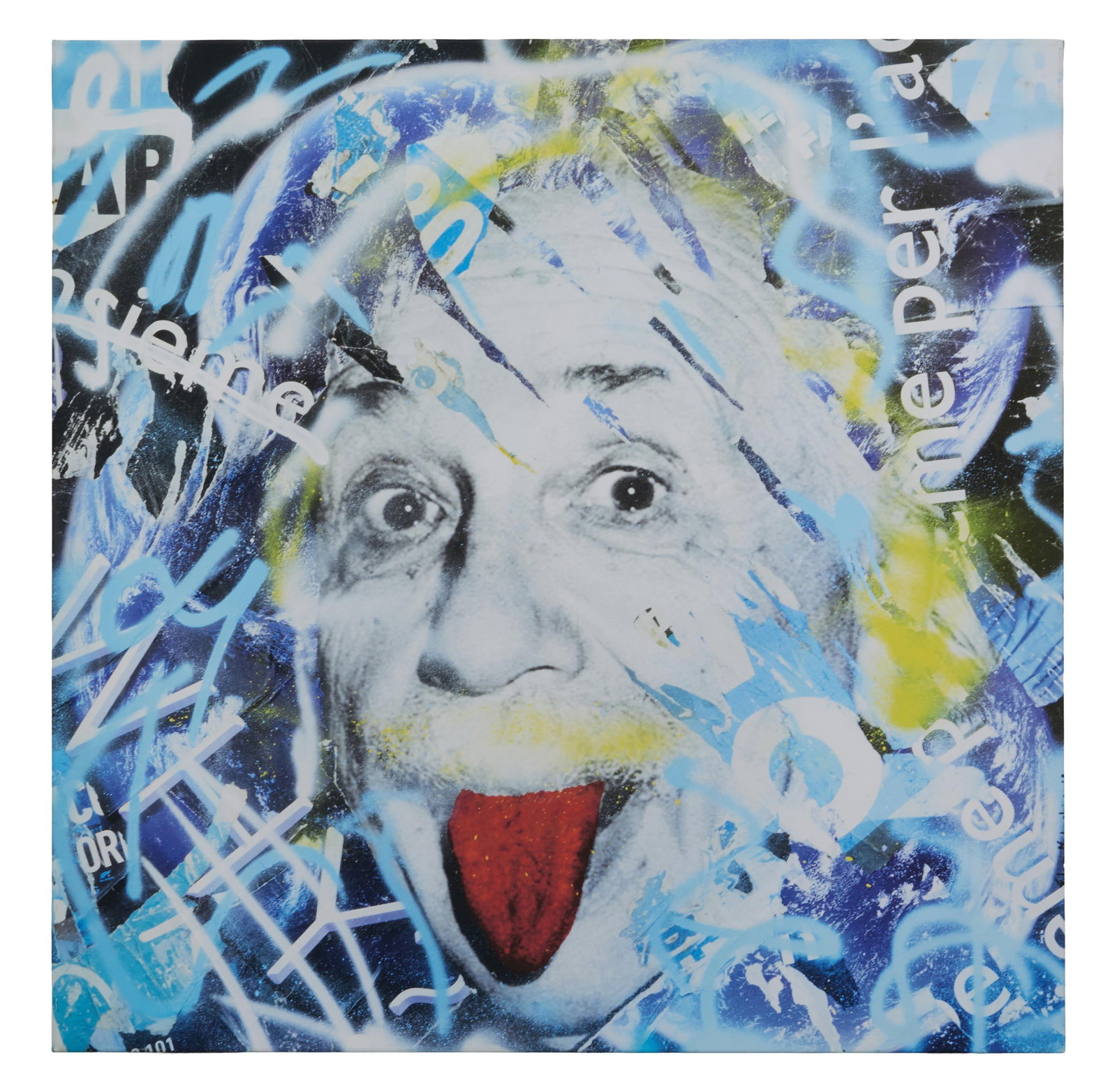Filippo Imbrighi (Italian, b. 1975), Albert Einstein- "Leave No Stone Unturned," 2019, H.- 56 1/4 (1 of 4)
