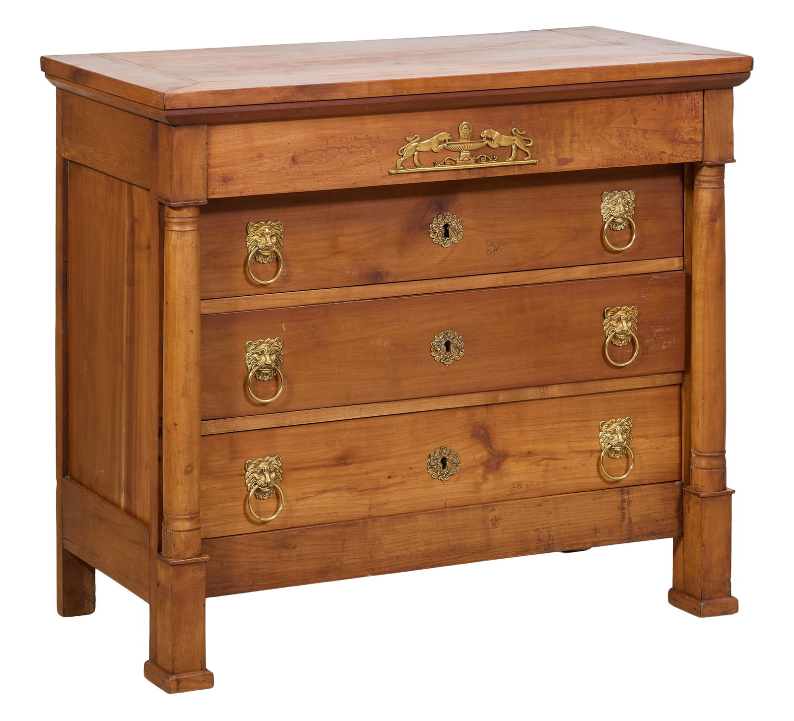 French Empire Style Walnut Commode, early 20th c., H.- 31 in., W.- 35 1/8 in., D.- 17 1/2 in. (1 of 1)