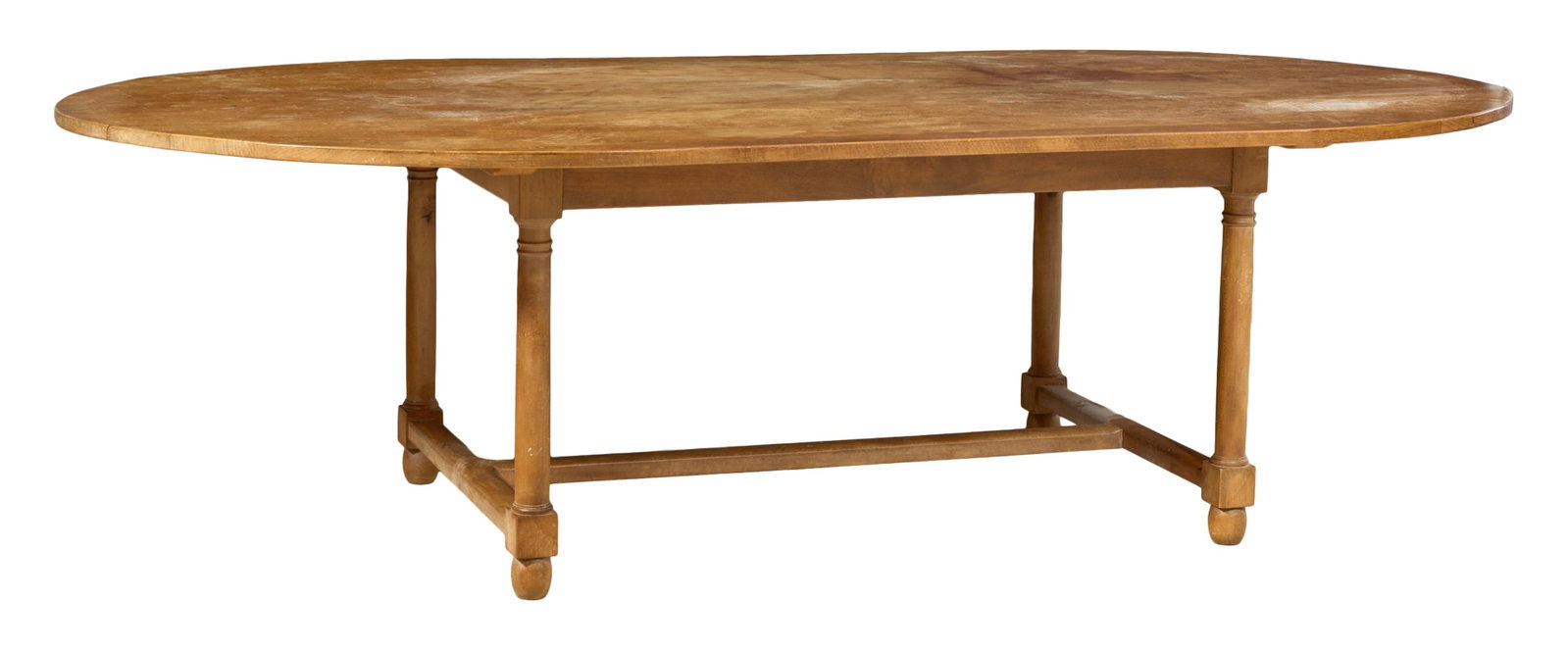 French Provincial Louis XIII Style Cherry Farm Table, late 19th c., H.- 29 3/4 in., W.- 102 in., D.- (1 of 1)