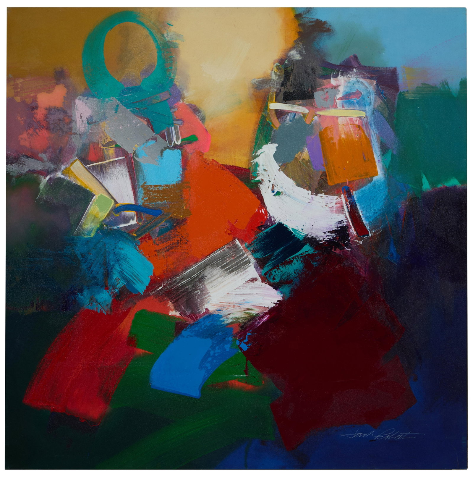 Jack Roberts (American/Arizona, b. 1940), "Cotopaxi," H.- 56 in., W.- 56 in. (1 of 4)