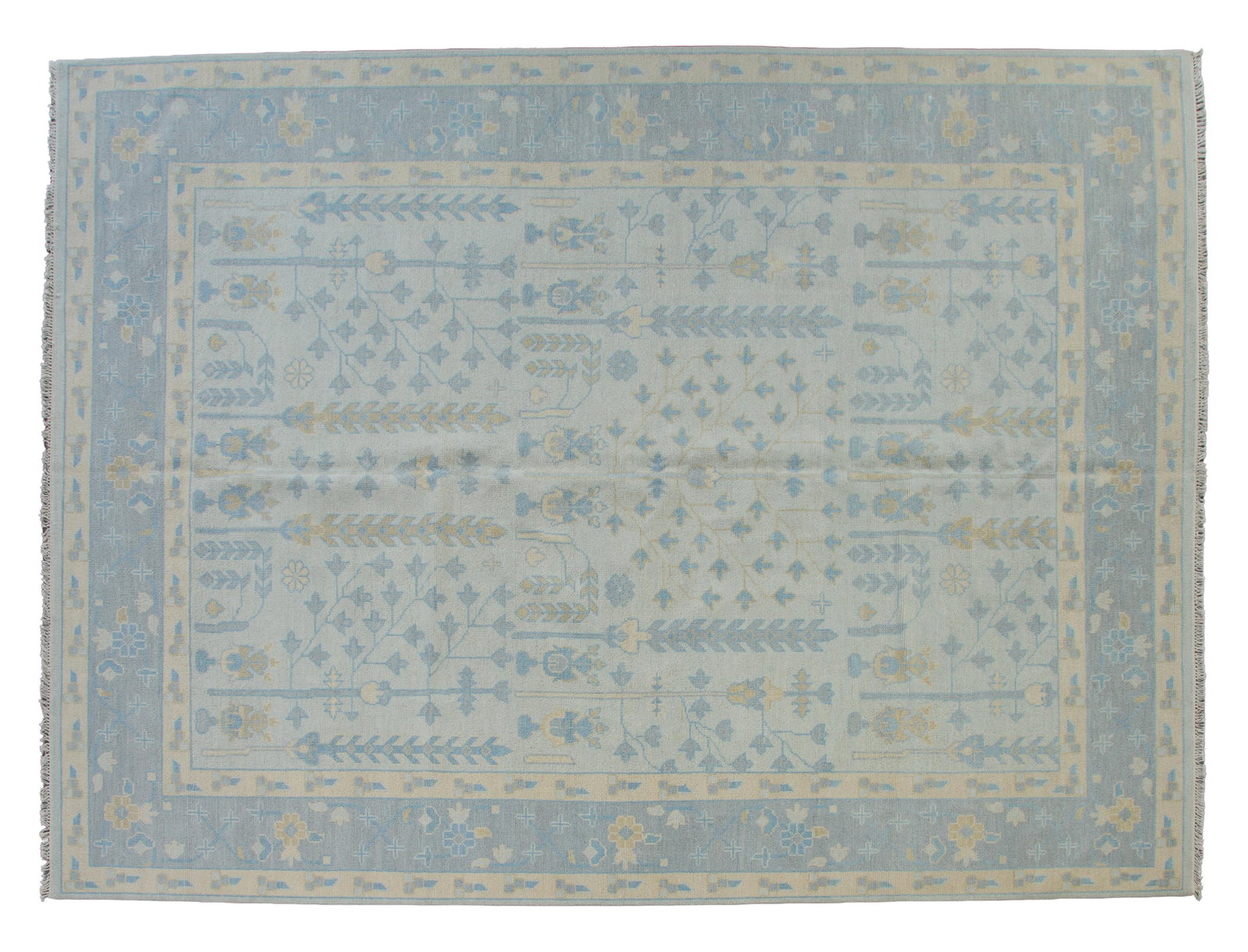 Turkish Angora Oushak Carpet, 9' x 12'. (1 of 2)