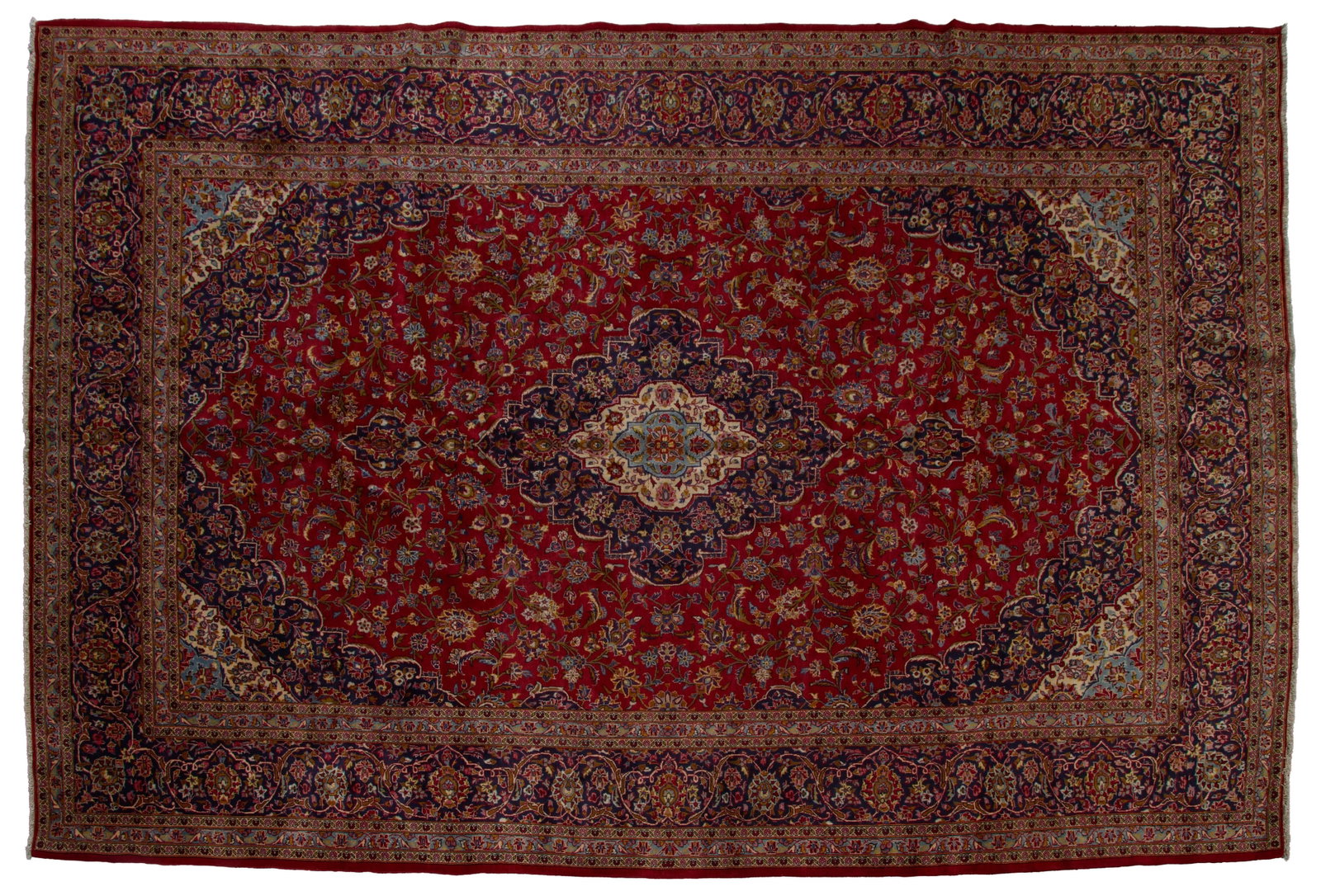 Semi Antique Persian Kashan Carpet, 9' 7 x 14' 5. (1 of 2)