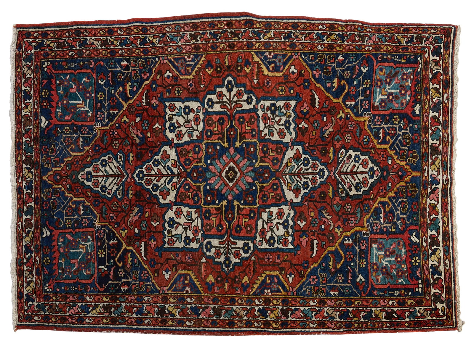 Chahar Mahal Bakhtiari Carpet, c. 1920s-1930s, 4' 10 x 6' 9. (1 of 2)